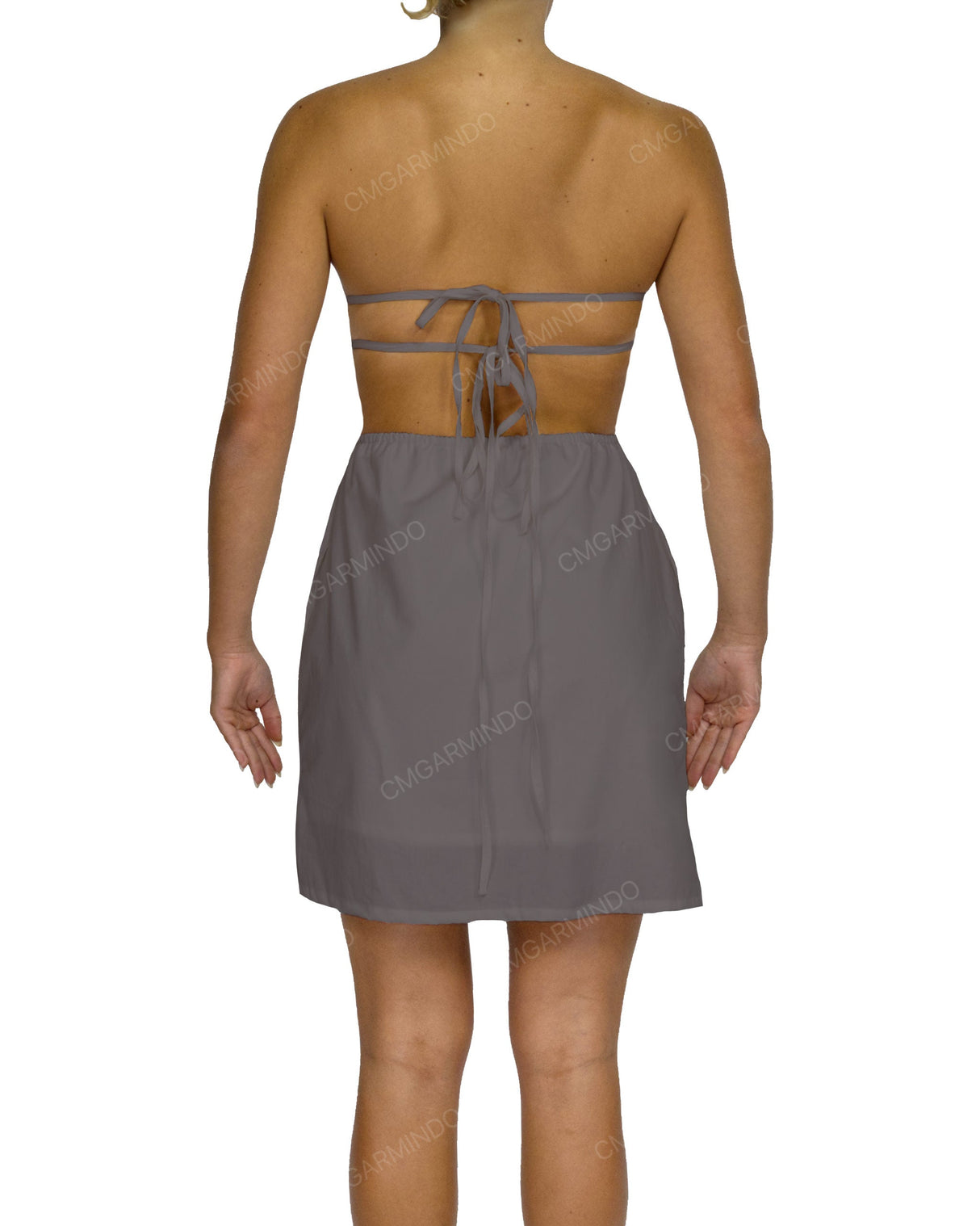 Cut Out Tie Back Mini Dress