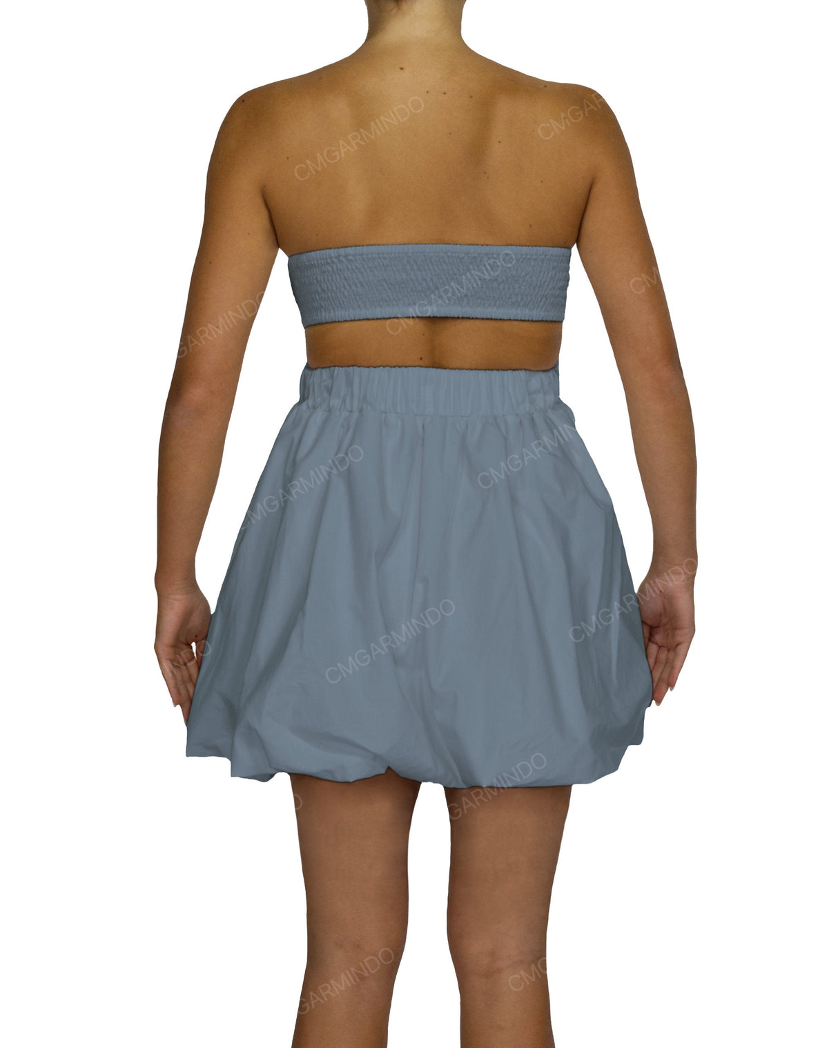 Tube Top Ballon Skirt Mini Dress