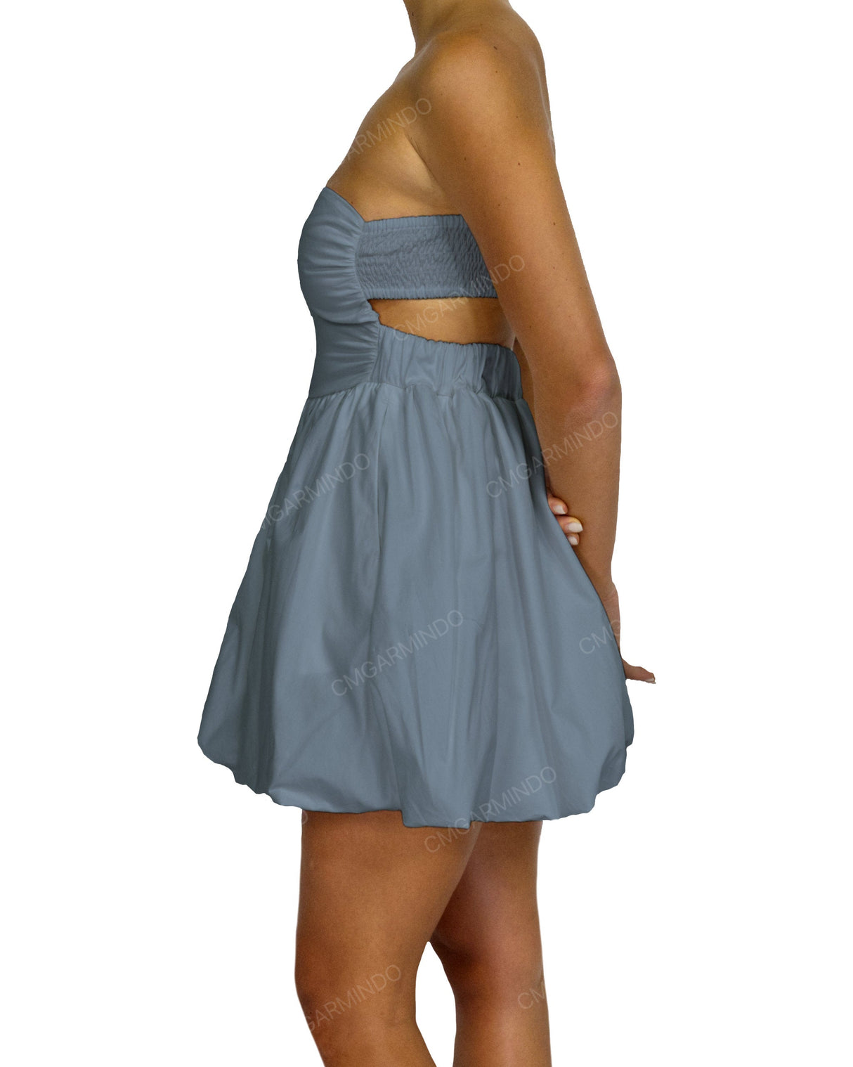 Tube Top Ballon Skirt Mini Dress