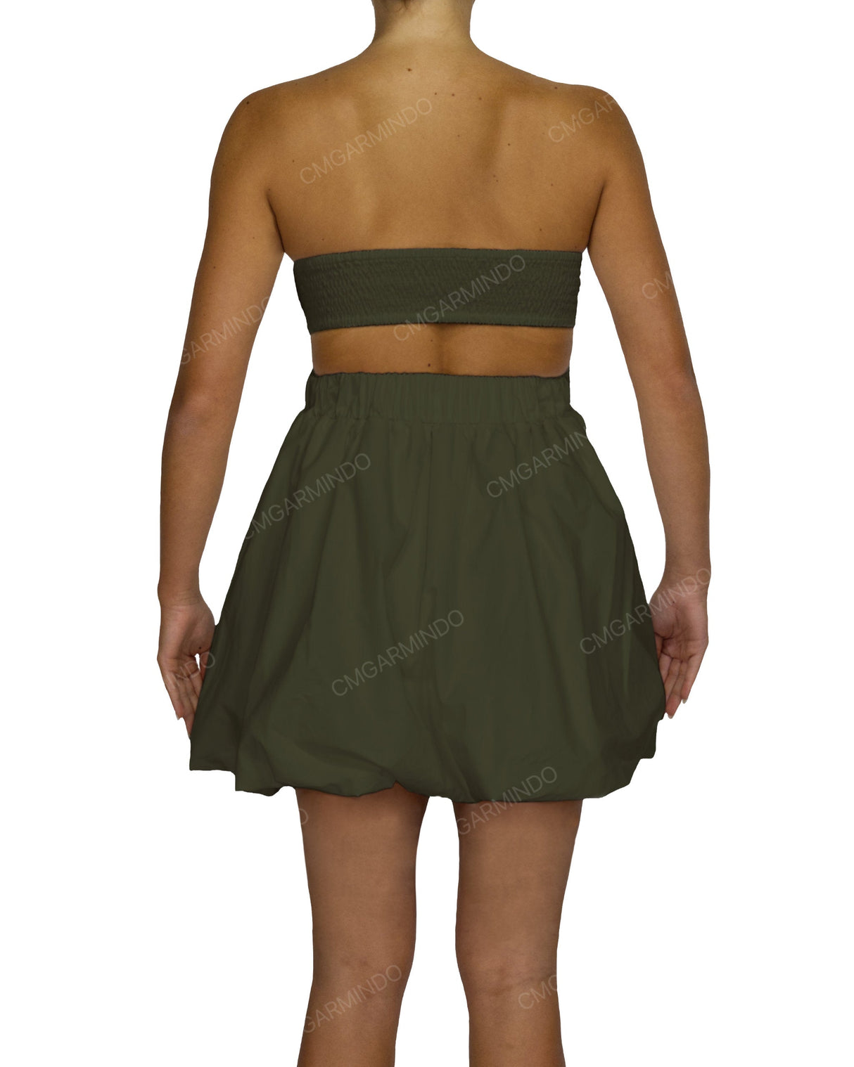 Tube Top Ballon Skirt Mini Dress