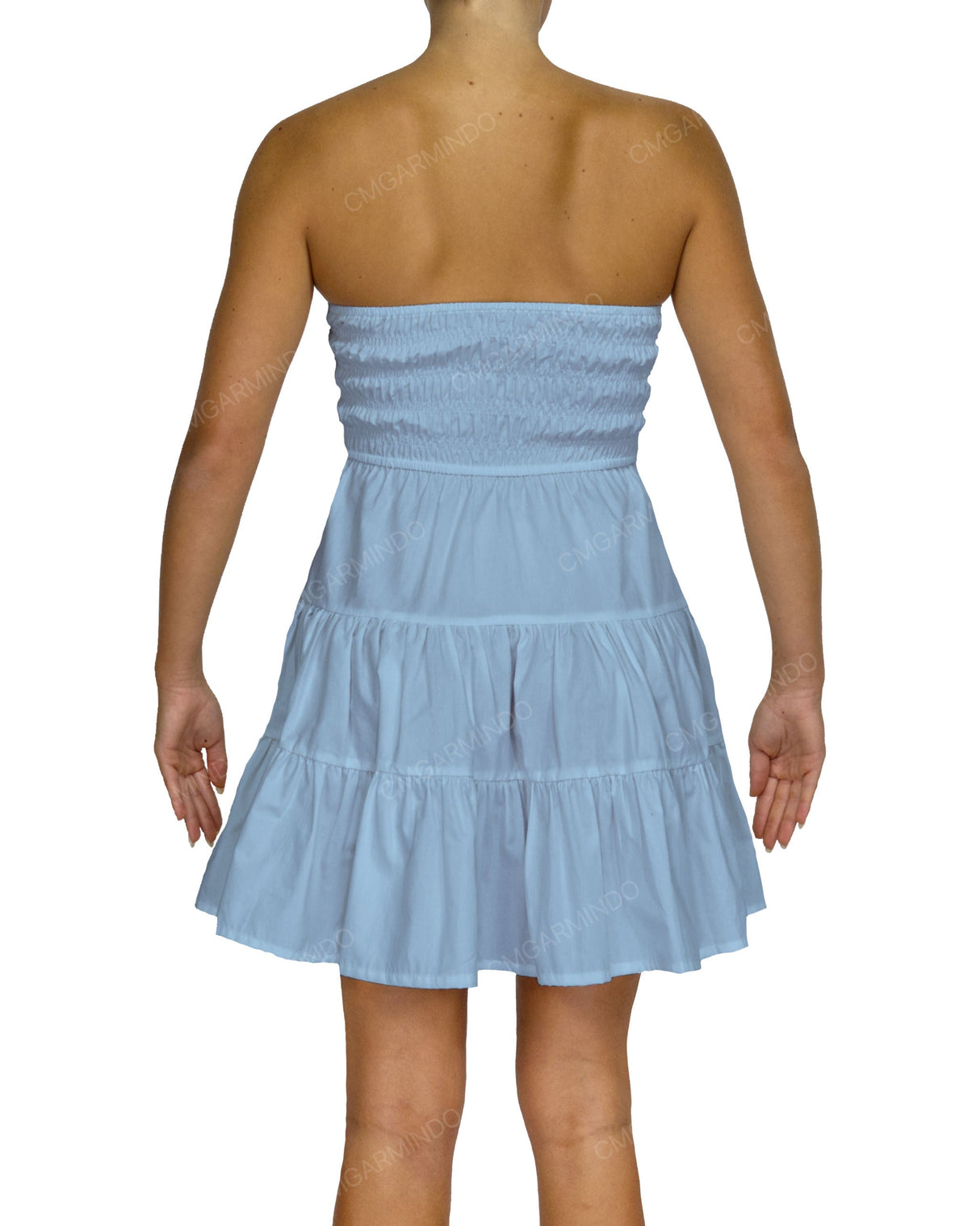 Shirred Tube Top Mini Dress
