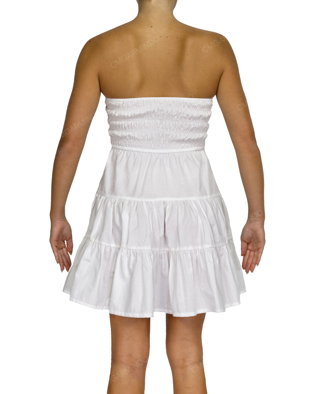 Shirred Tube Top Mini Dress