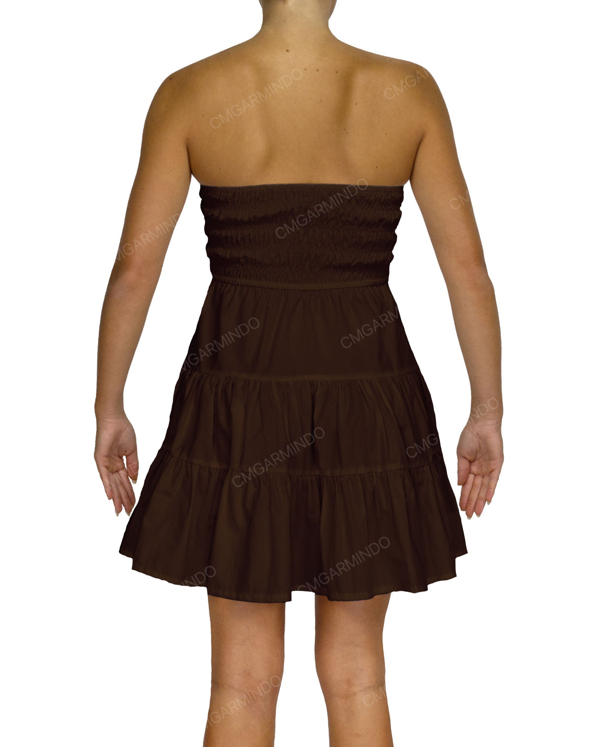 Shirred Tube Top Mini Dress