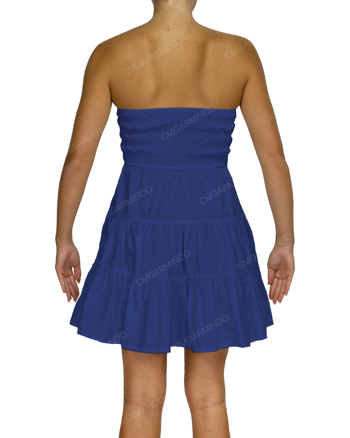 Shirred Tube Top Mini Dress