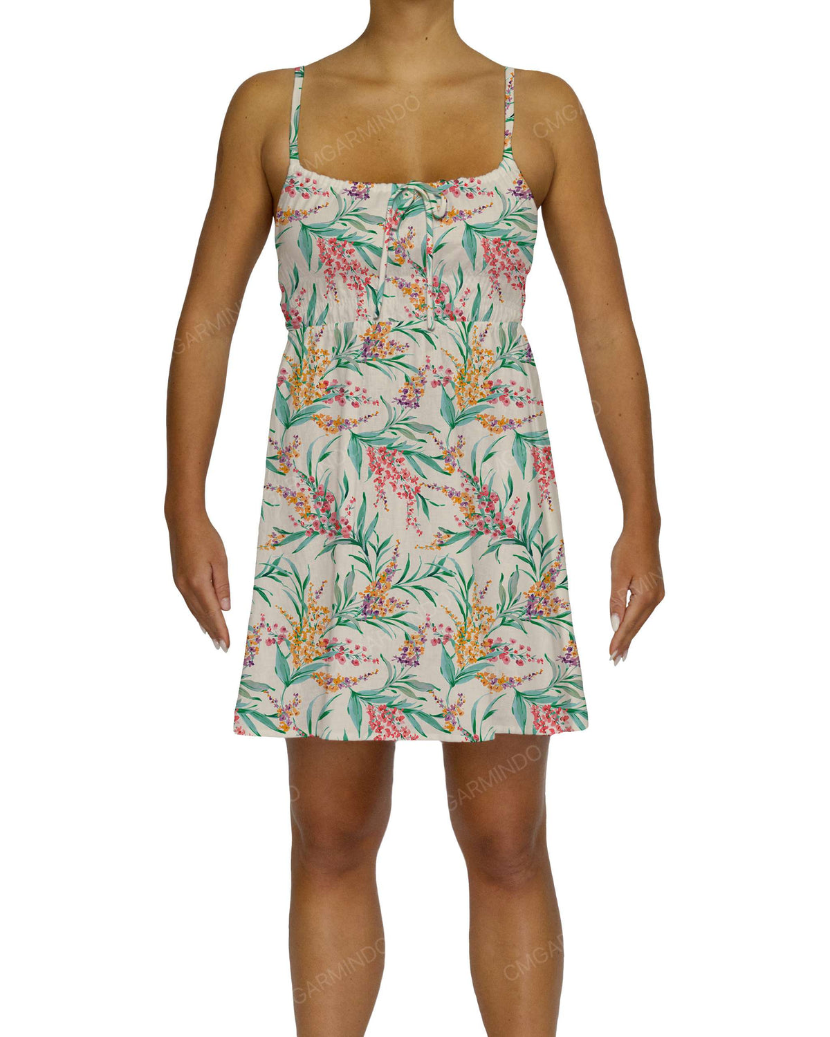 Shirred Back Mini Dress