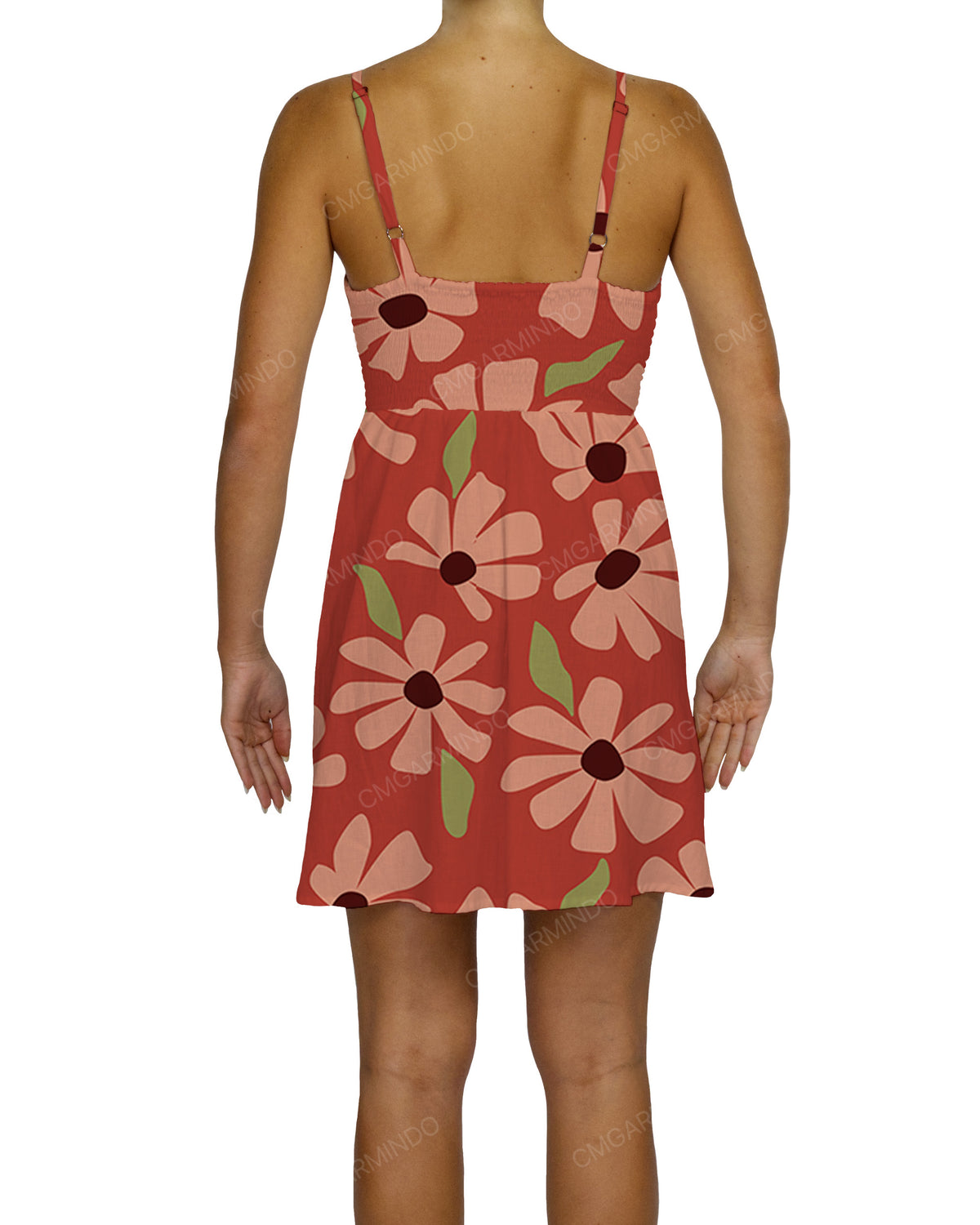 Shirred Back Mini Dress
