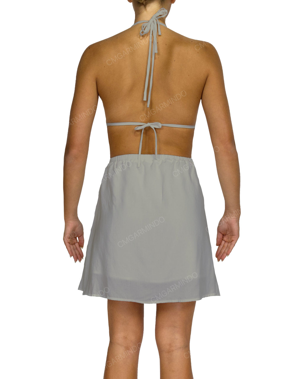 Halter Tie Deep V Mini Dress