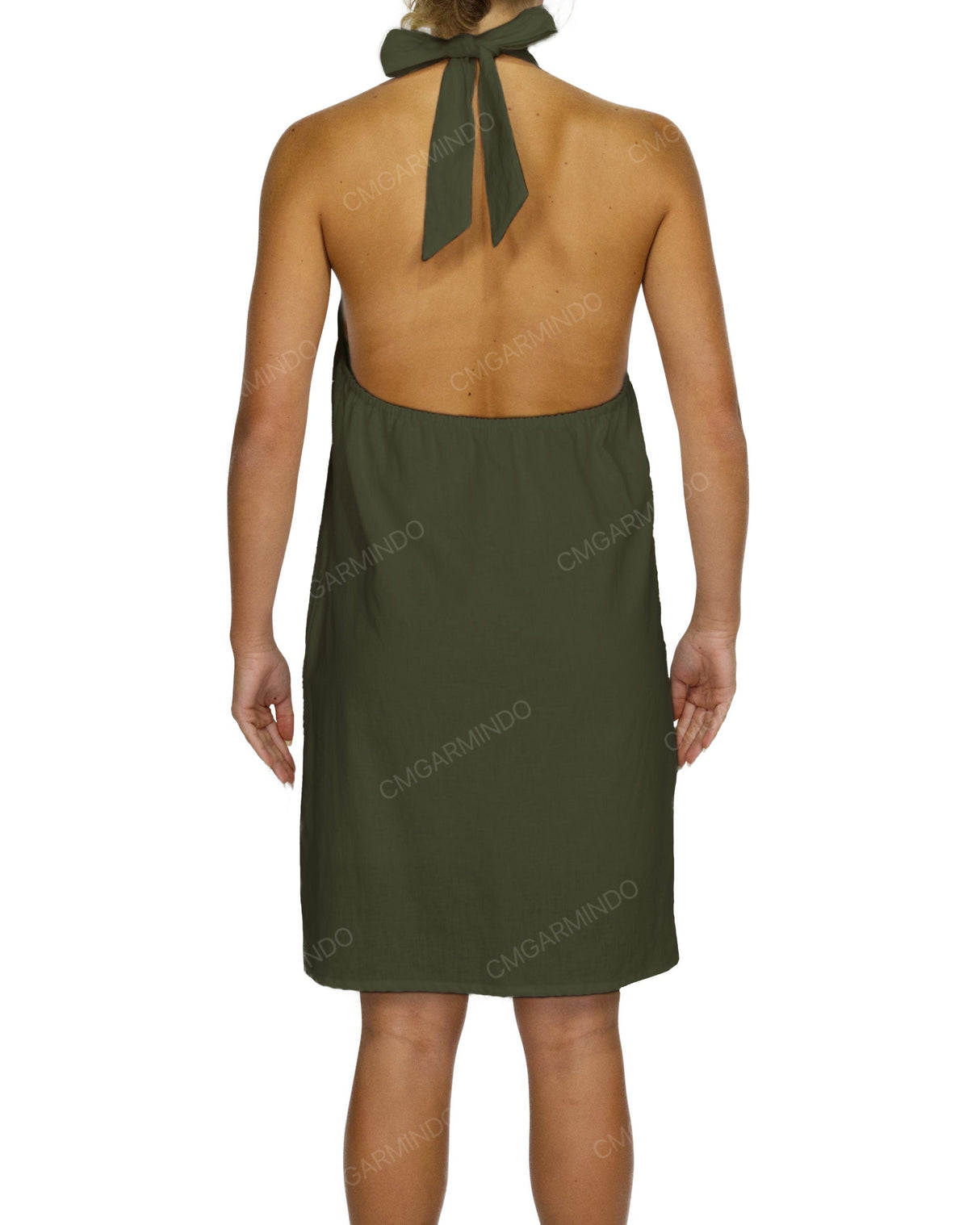 Halter Tie A-Line Mini Dress