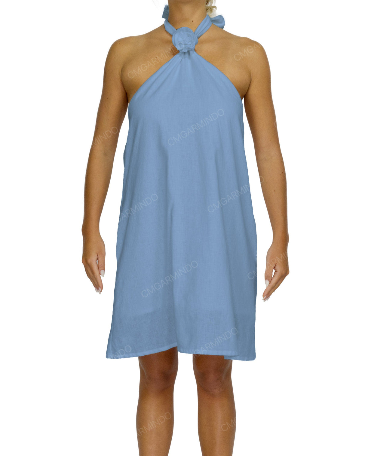 Halter Tie A-Line Mini Dress
