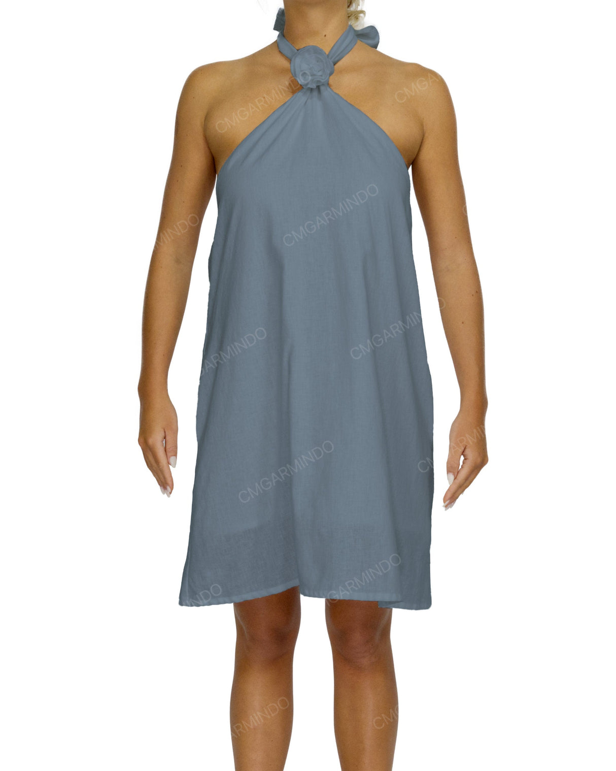 Halter Tie A-Line Mini Dress