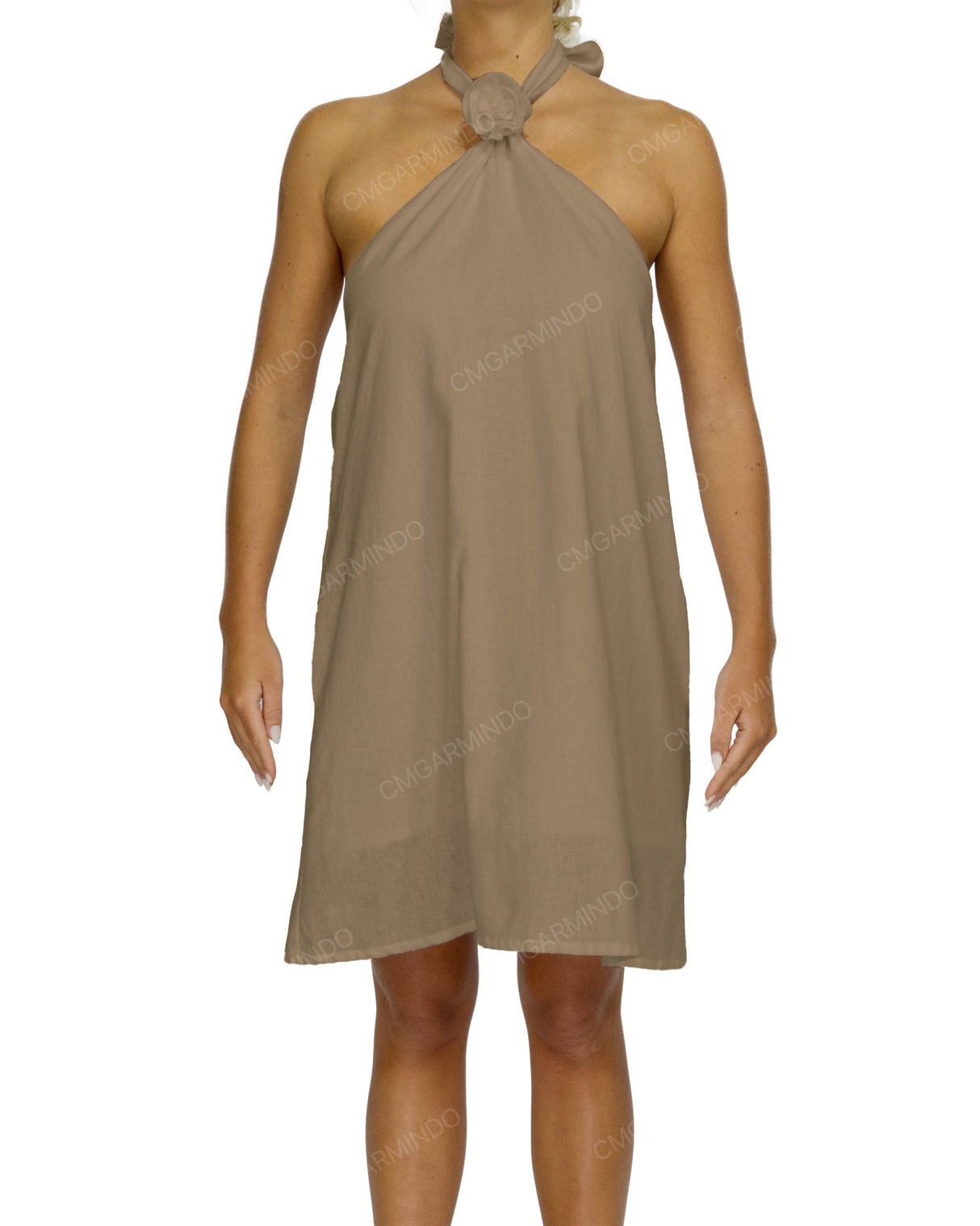 Halter Tie A-Line Mini Dress