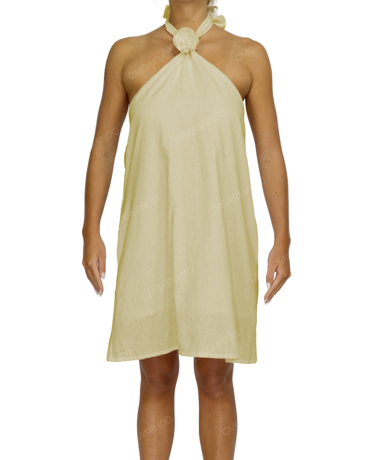 Halter Tie A-Line Mini Dress