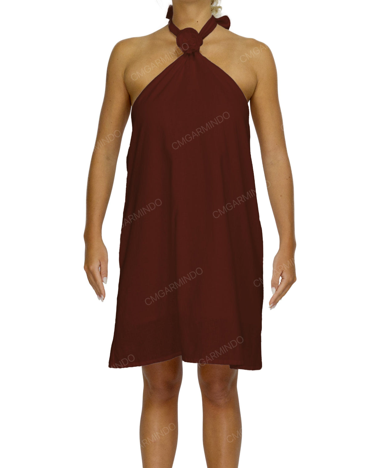 Halter Tie A-Line Mini Dress