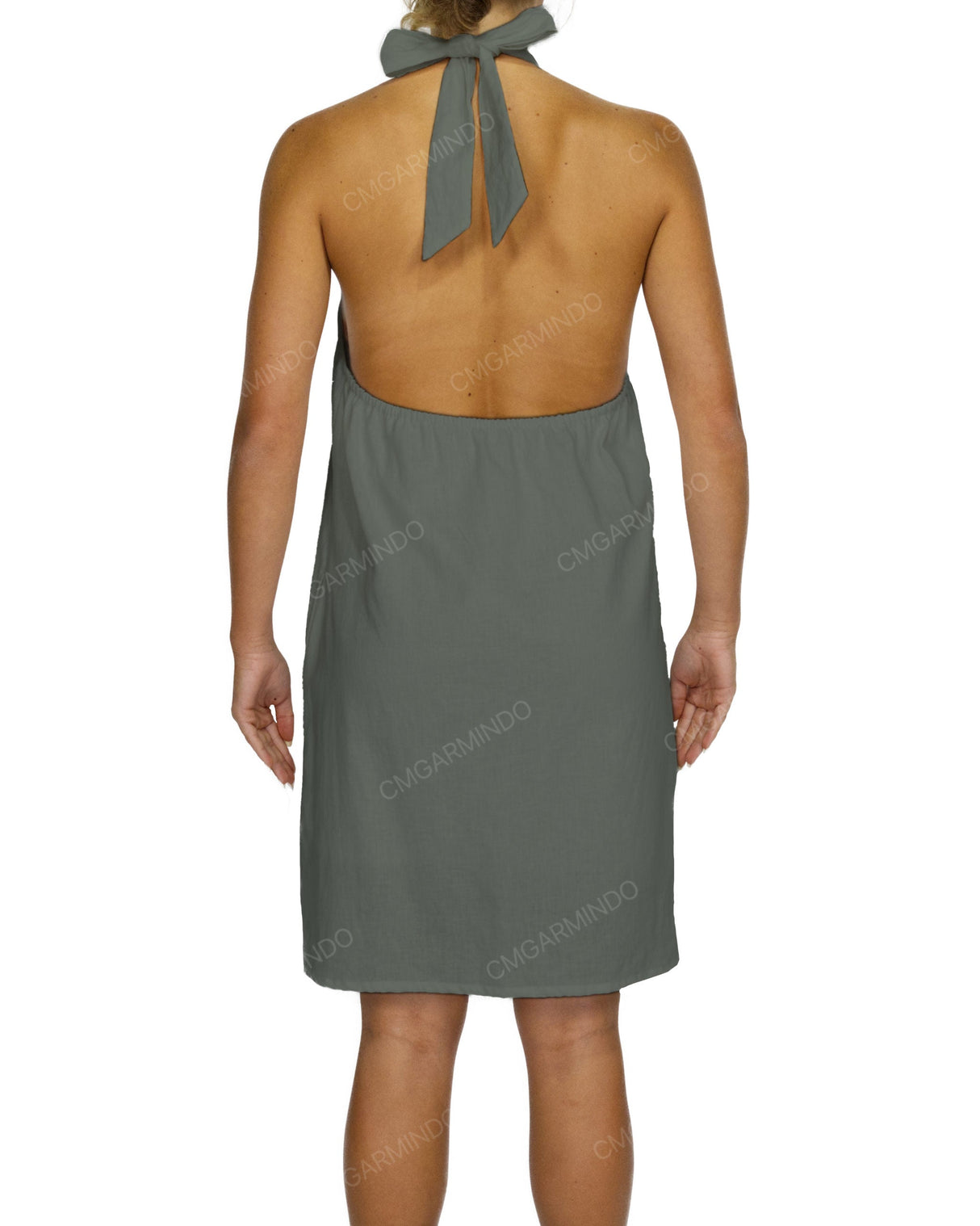 Halter Tie A-Line Mini Dress