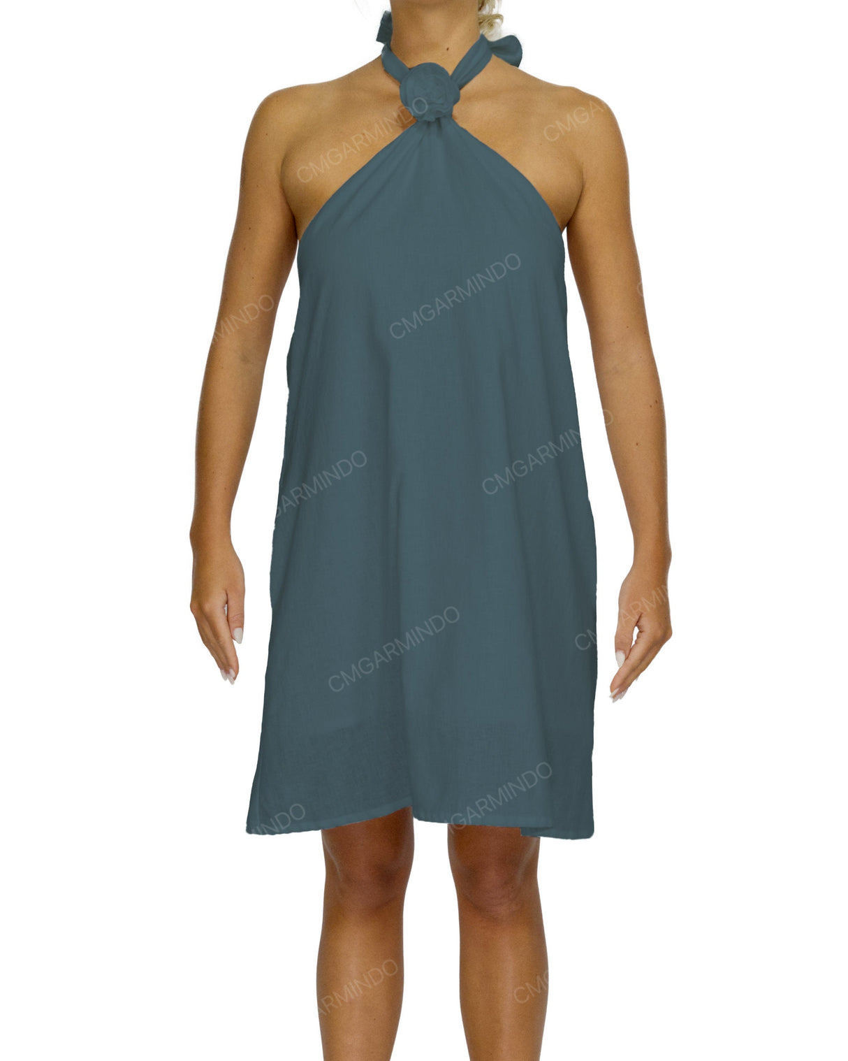 Halter Tie A-Line Mini Dress