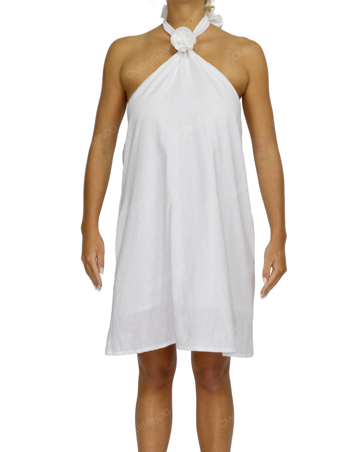 Halter Tie A-Line Mini Dress