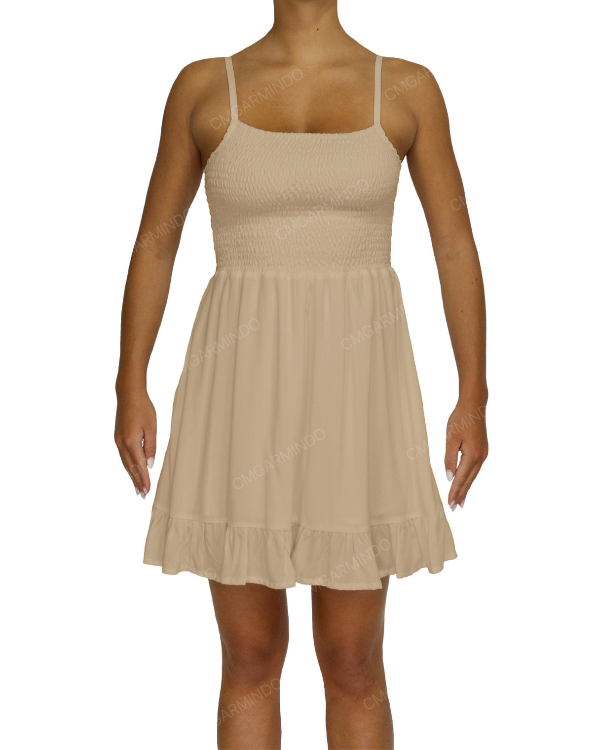 Shirred Midi Dress