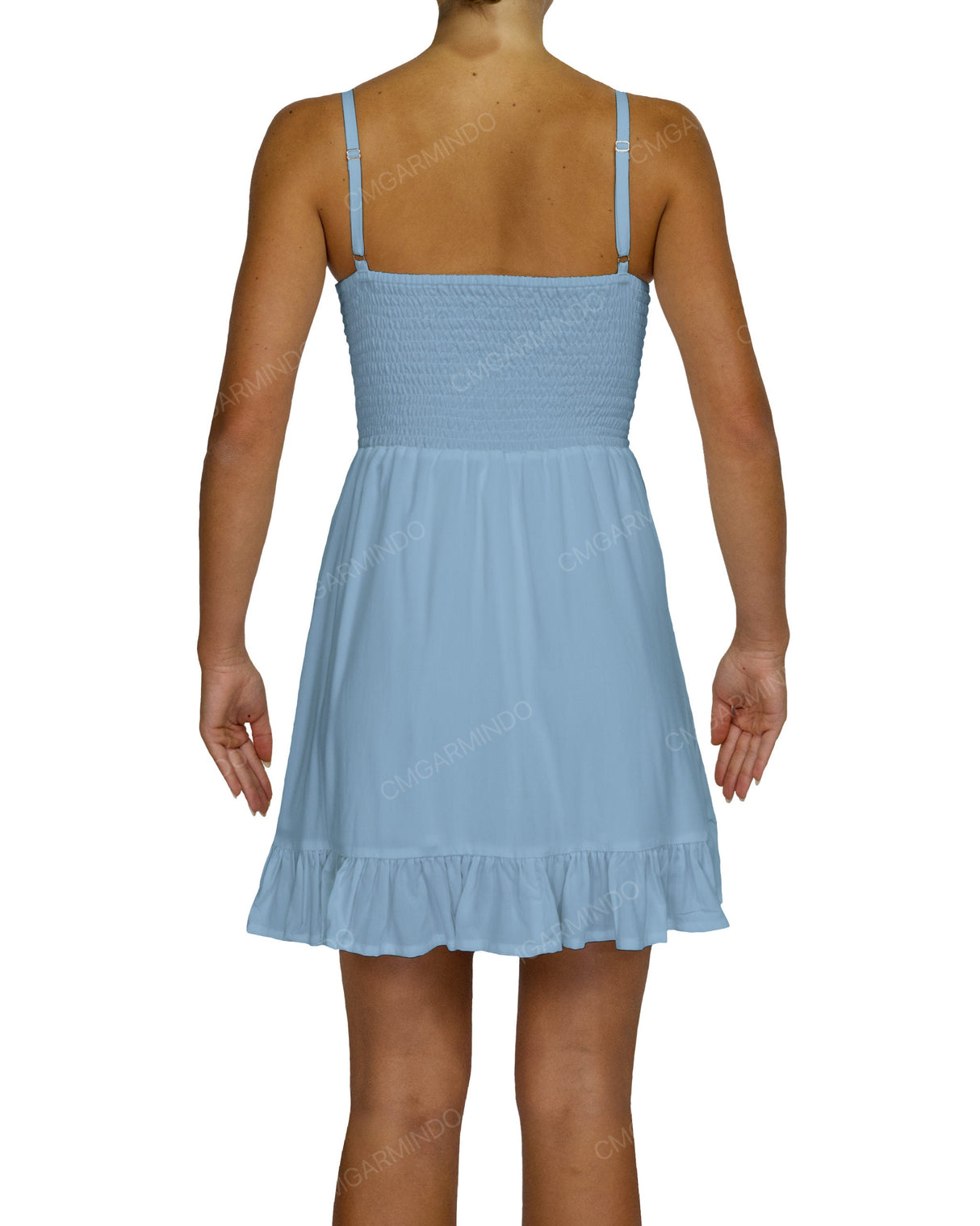 Shirred Midi Dress
