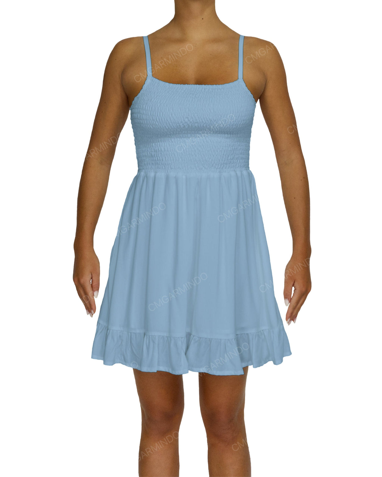 Shirred Midi Dress
