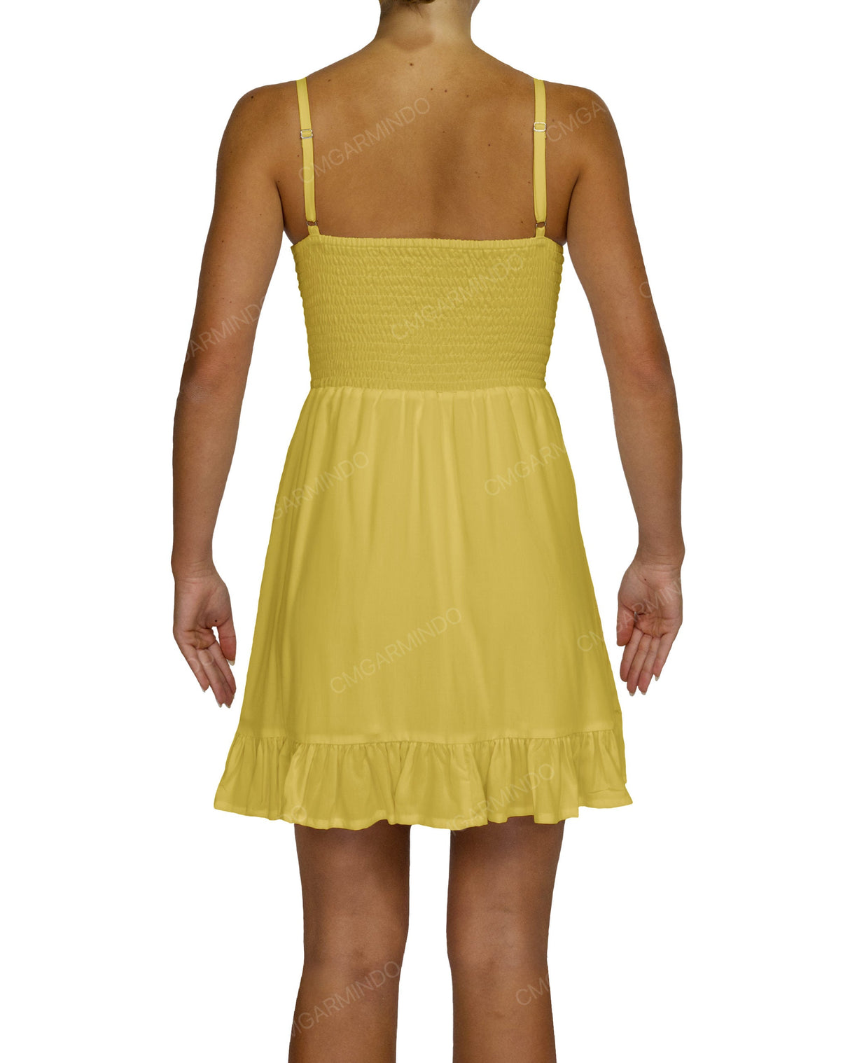 Shirred Midi Dress