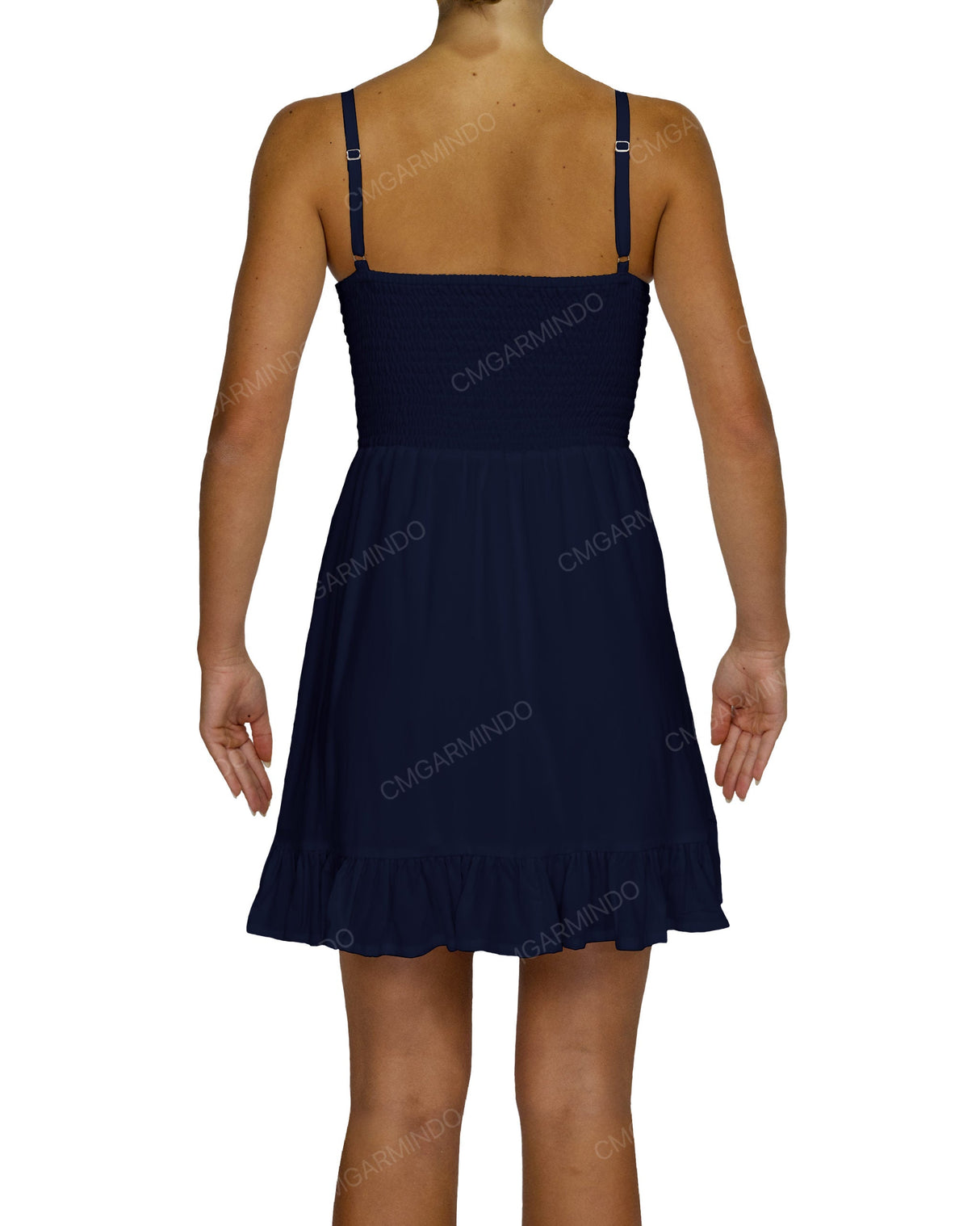 Shirred Midi Dress