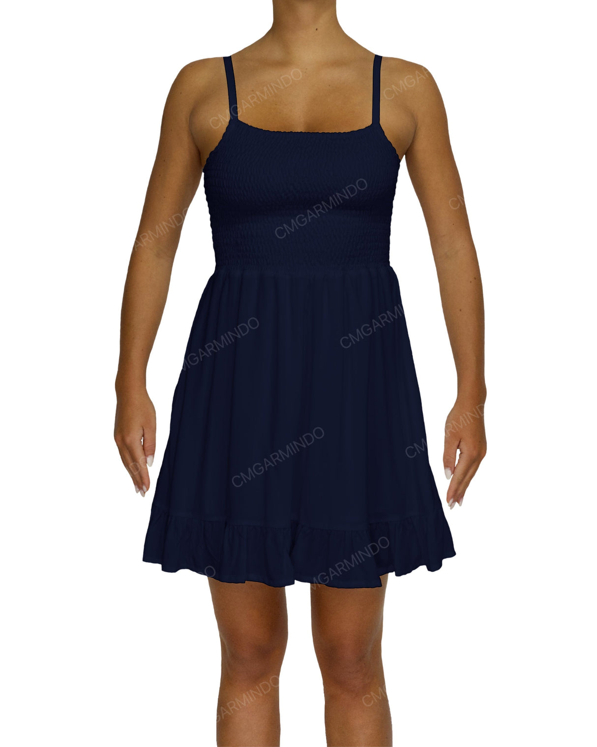 Shirred Midi Dress