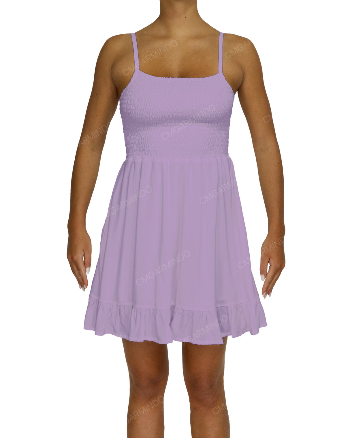Shirred Midi Dress