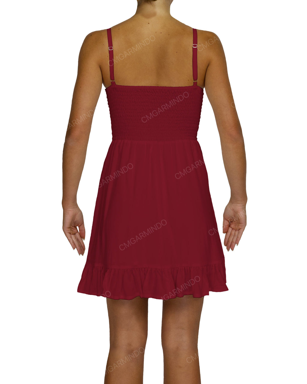 Shirred Midi Dress