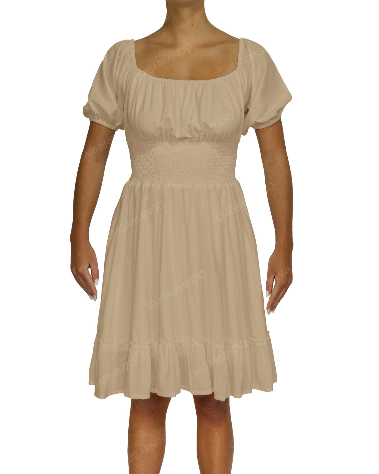 Puff Sleeve Midi Dress