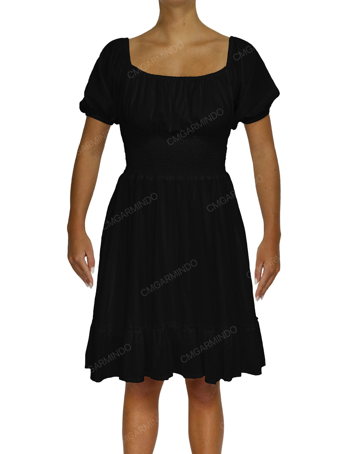 Puff Sleeve Midi Dress