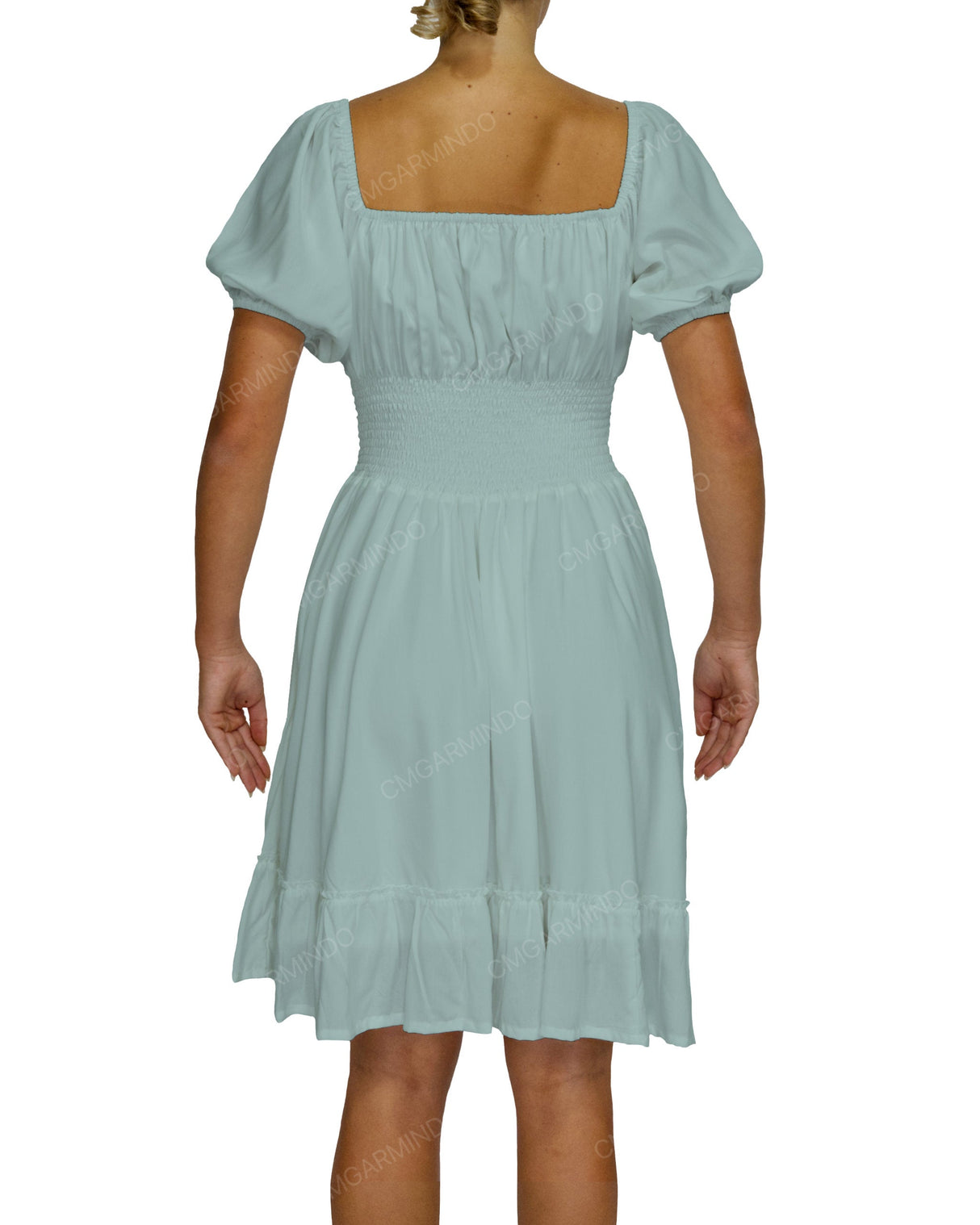 Puff Sleeve Midi Dress