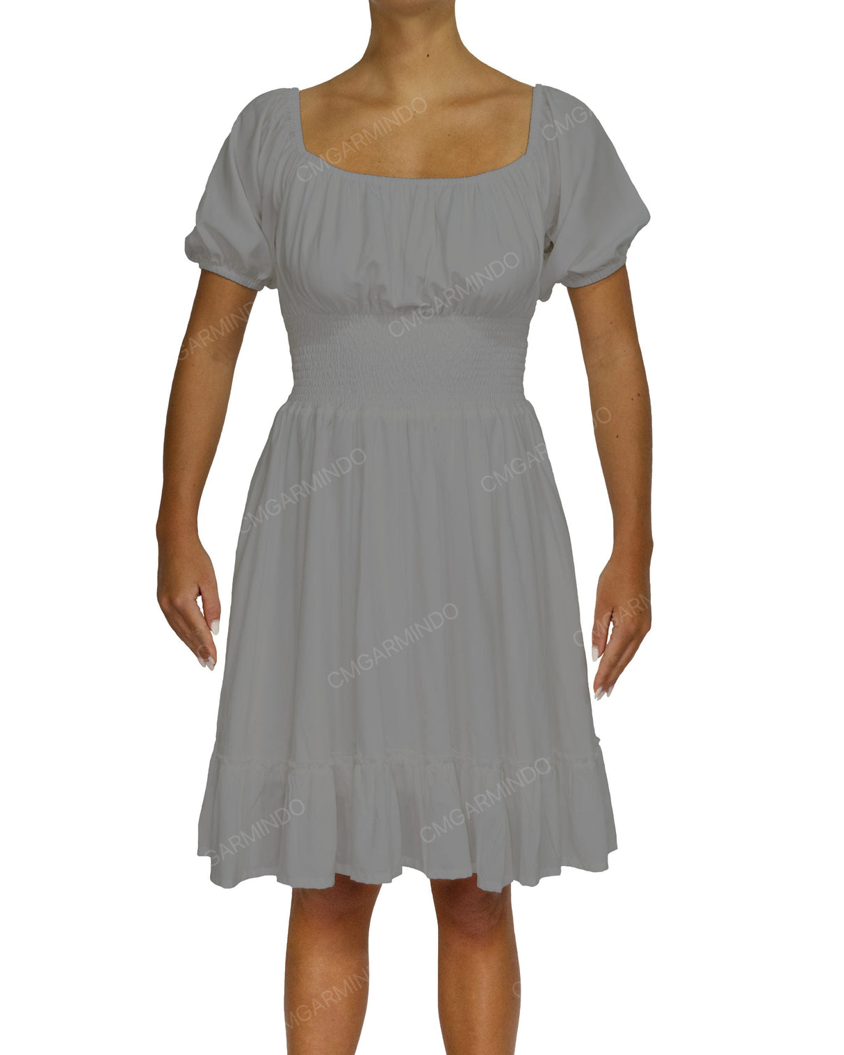 Puff Sleeve Midi Dress