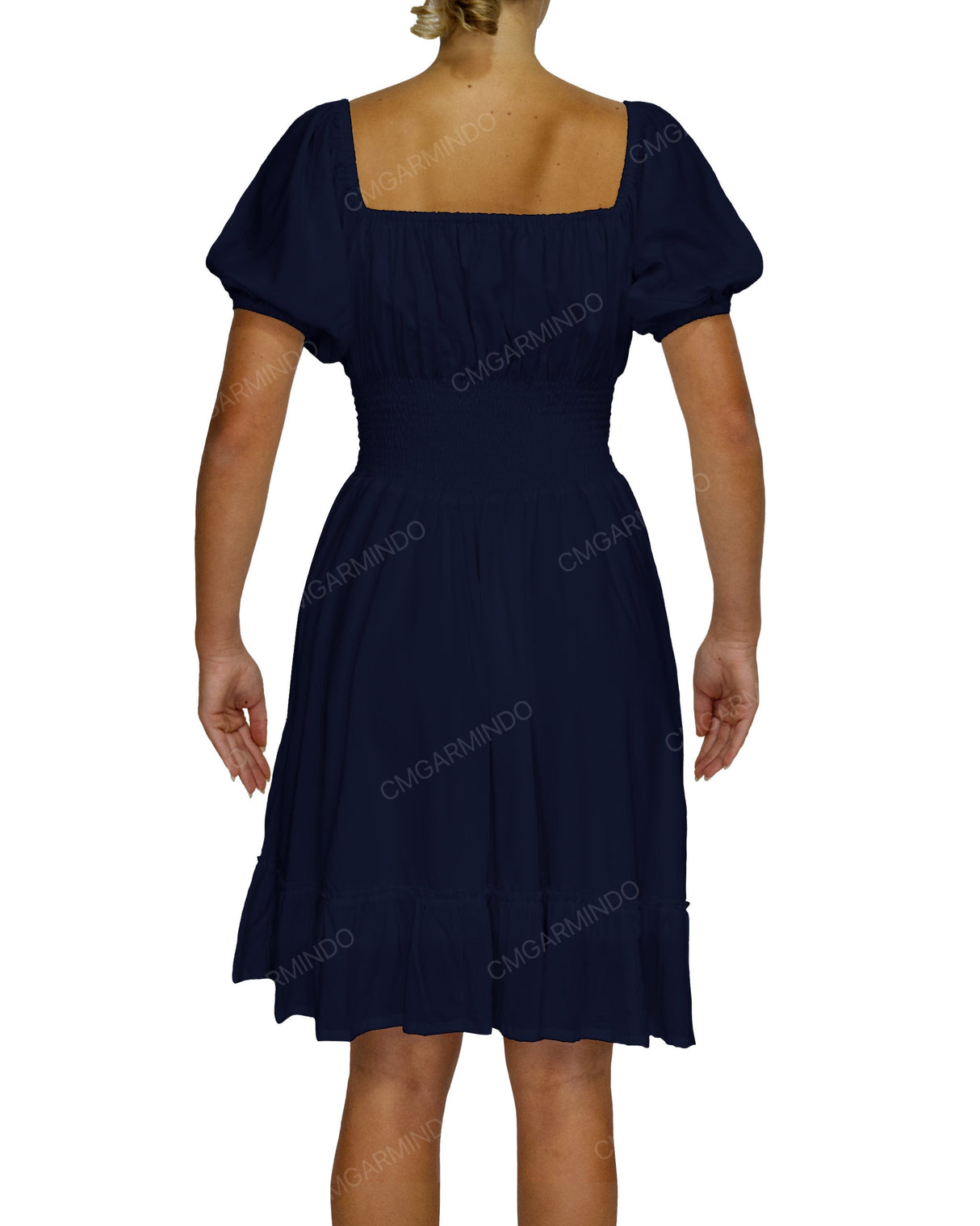 Puff Sleeve Midi Dress