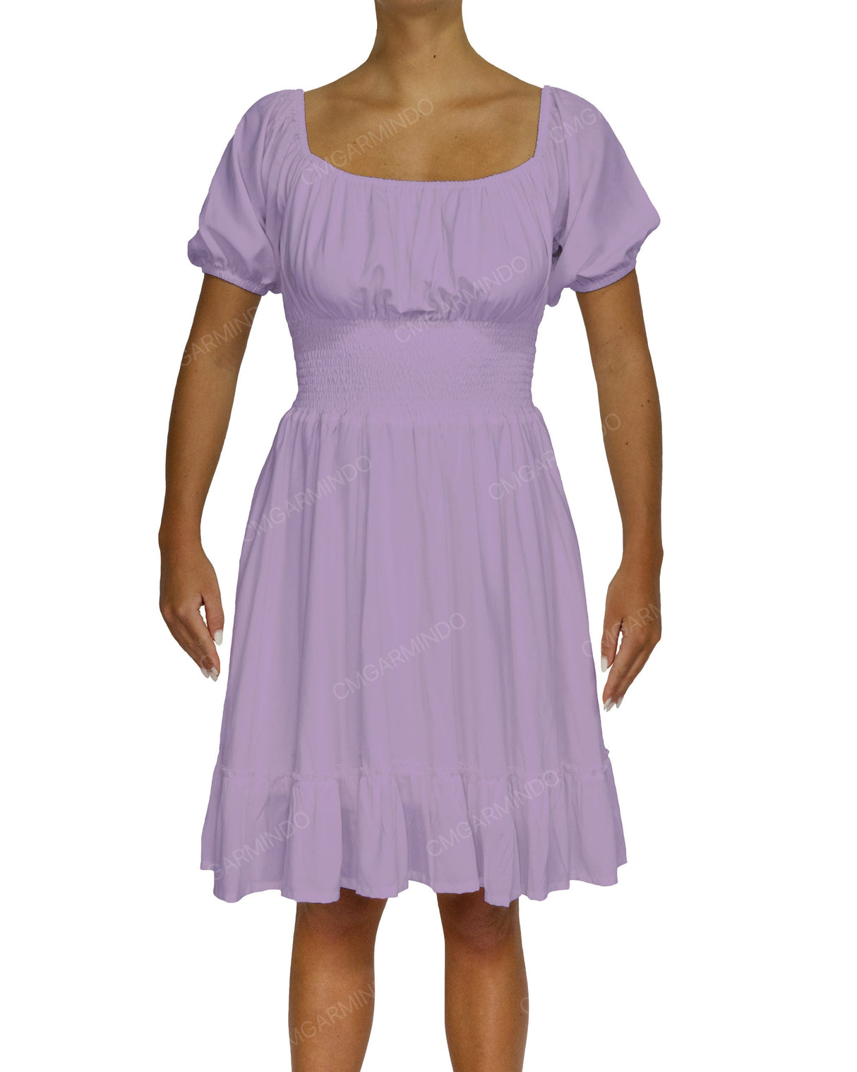 Puff Sleeve Midi Dress