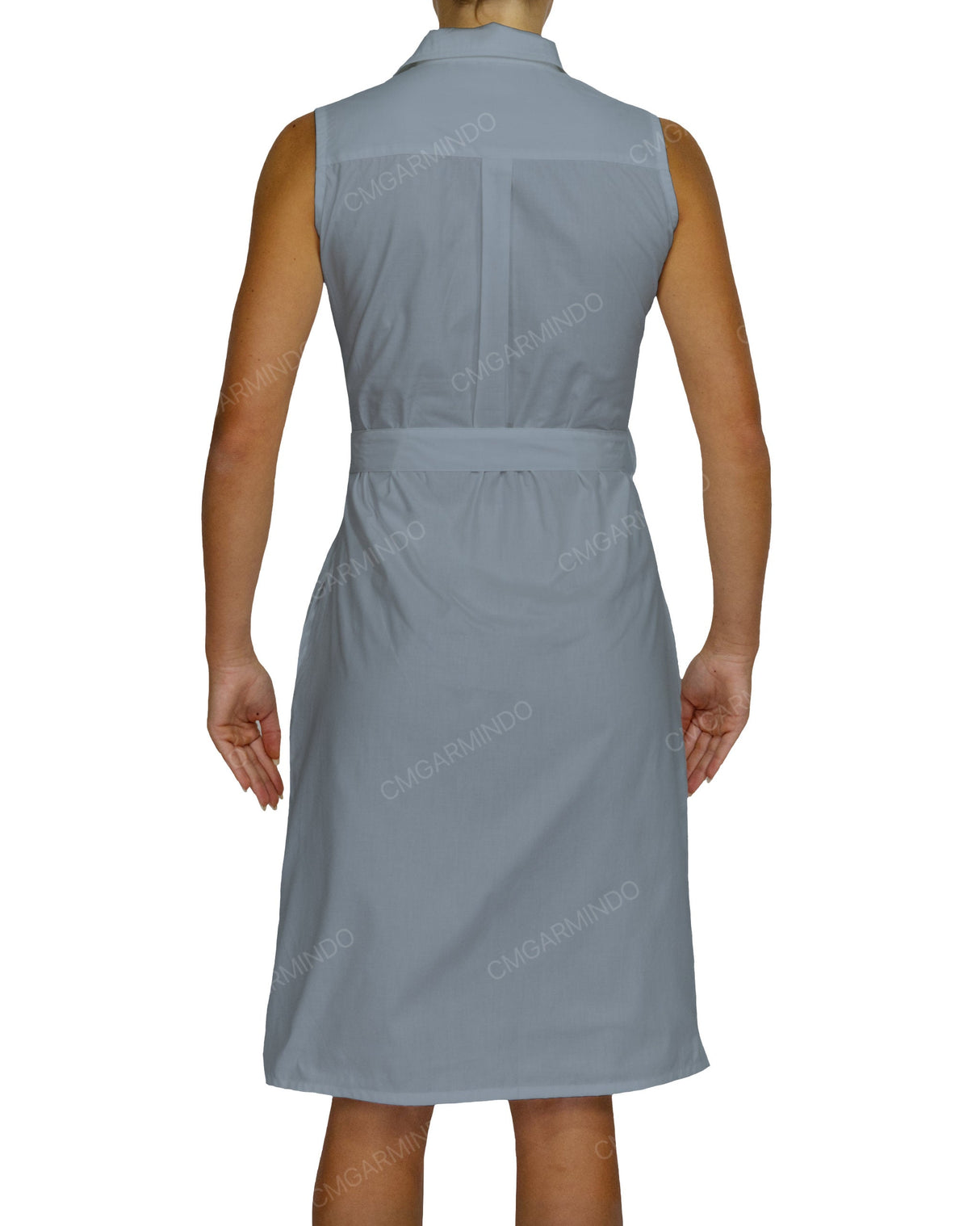 Sleeveless Shirt Dress