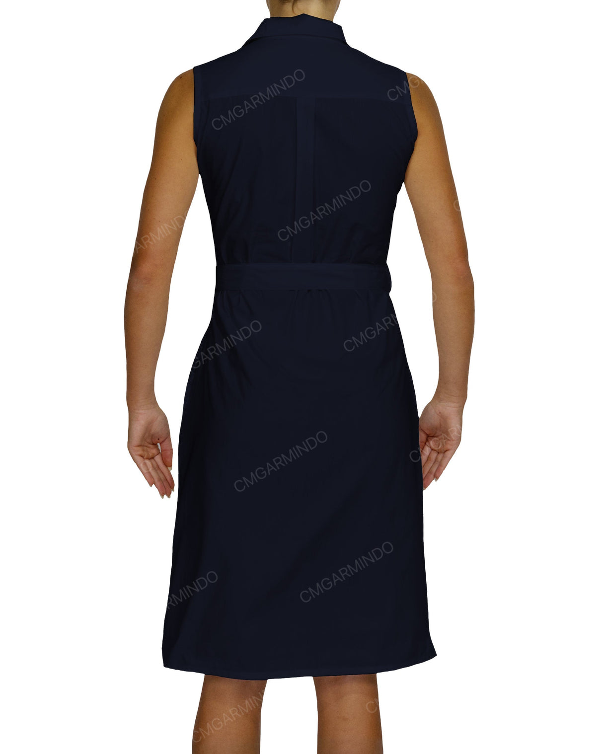 Sleeveless Shirt Dress