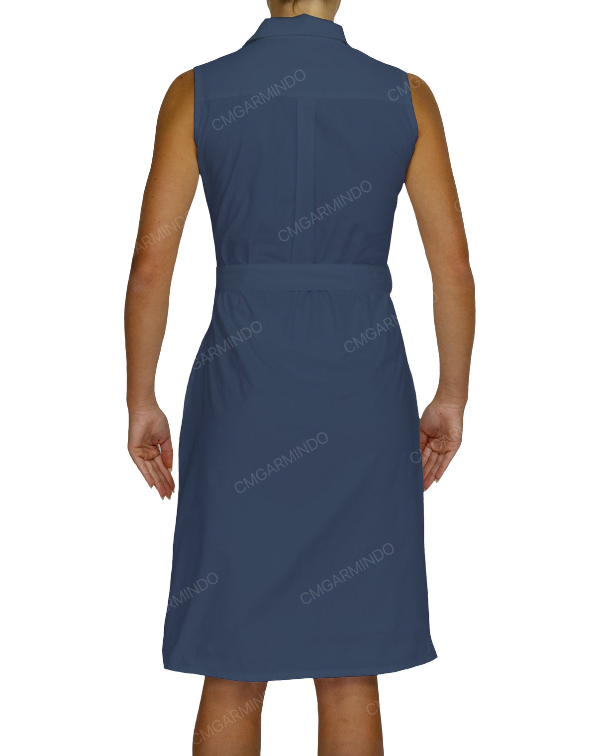 Sleeveless Shirt Dress