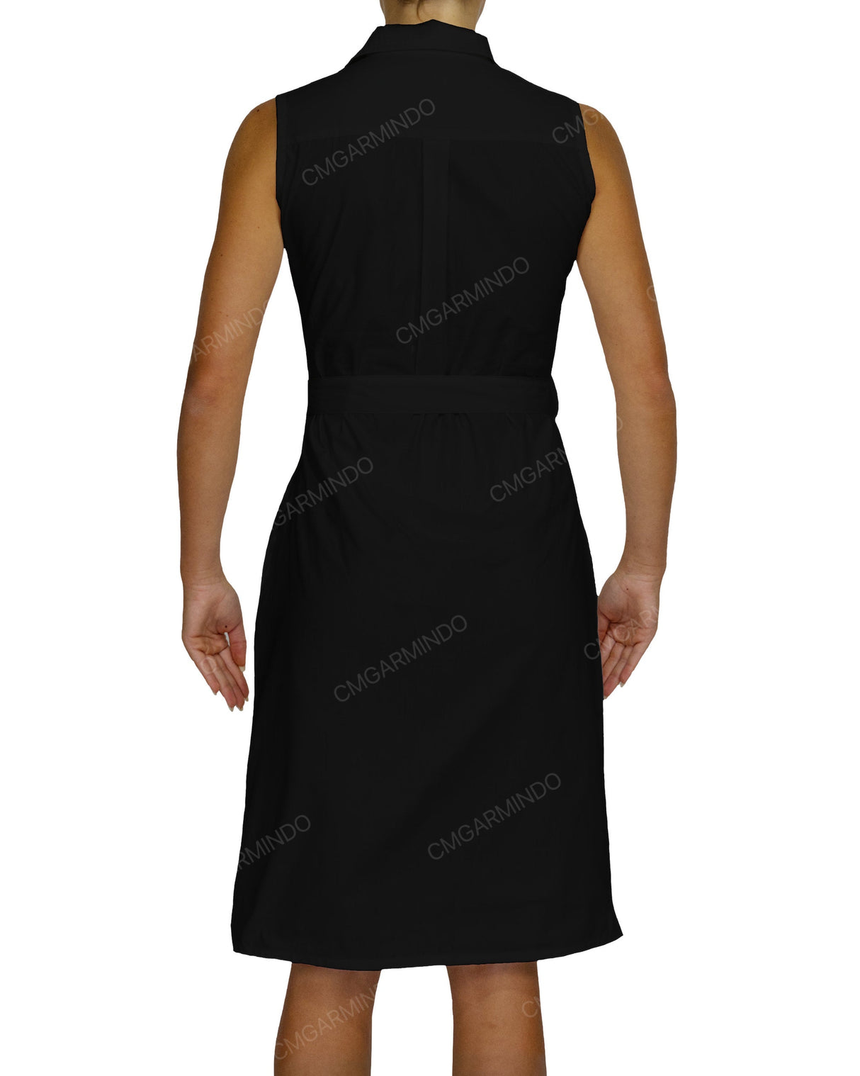 Sleeveless Shirt Dress