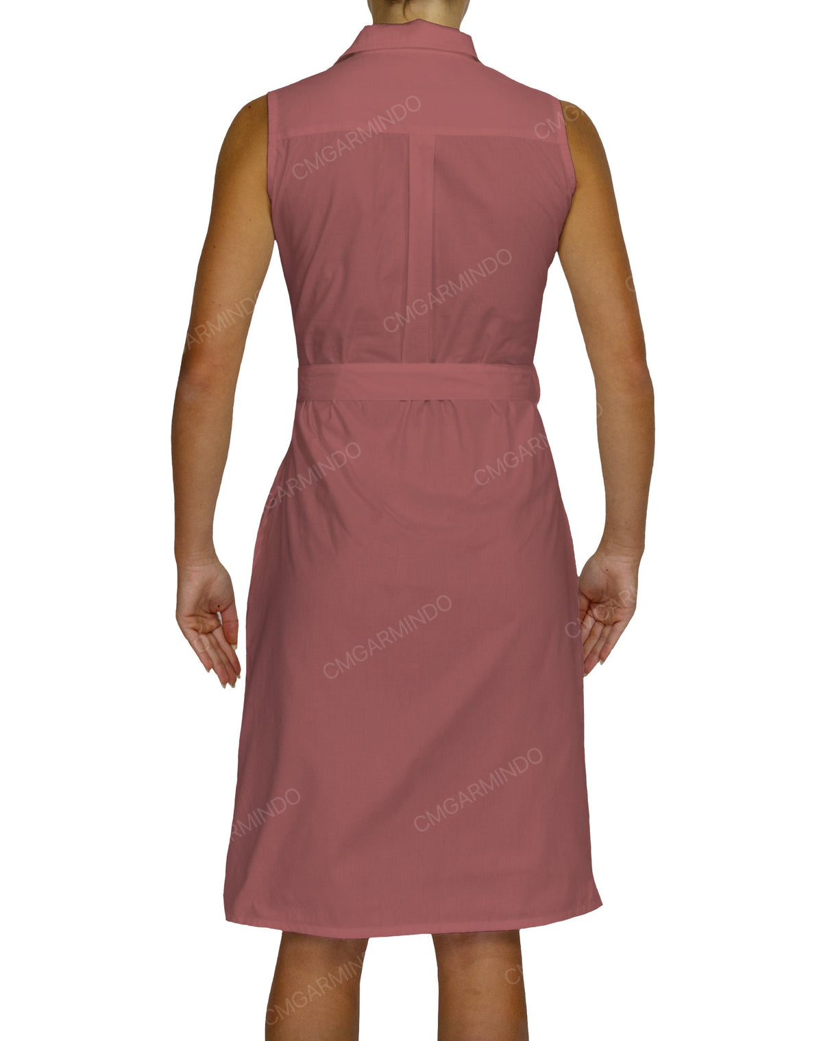 Sleeveless Shirt Dress