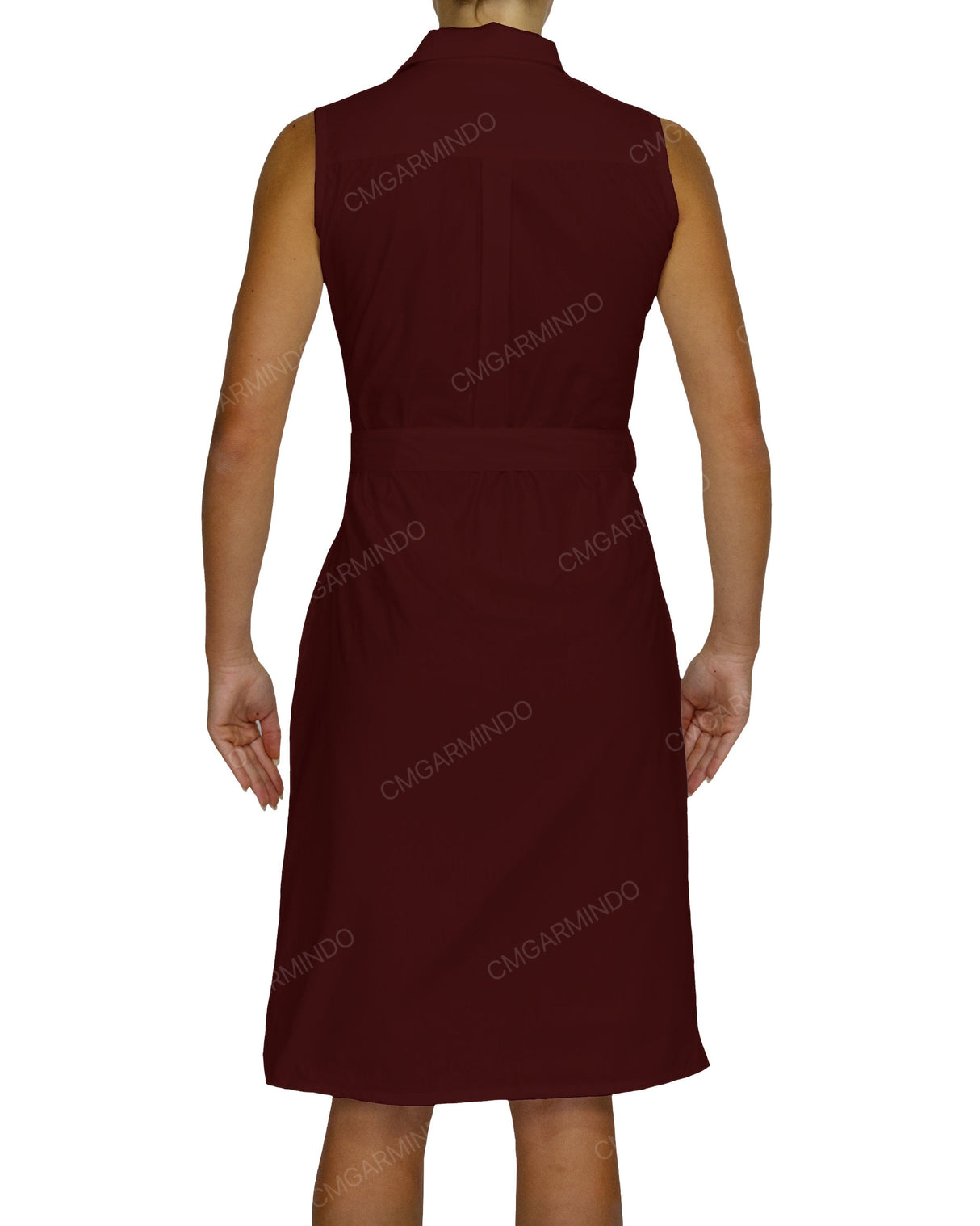 Sleeveless Shirt Dress