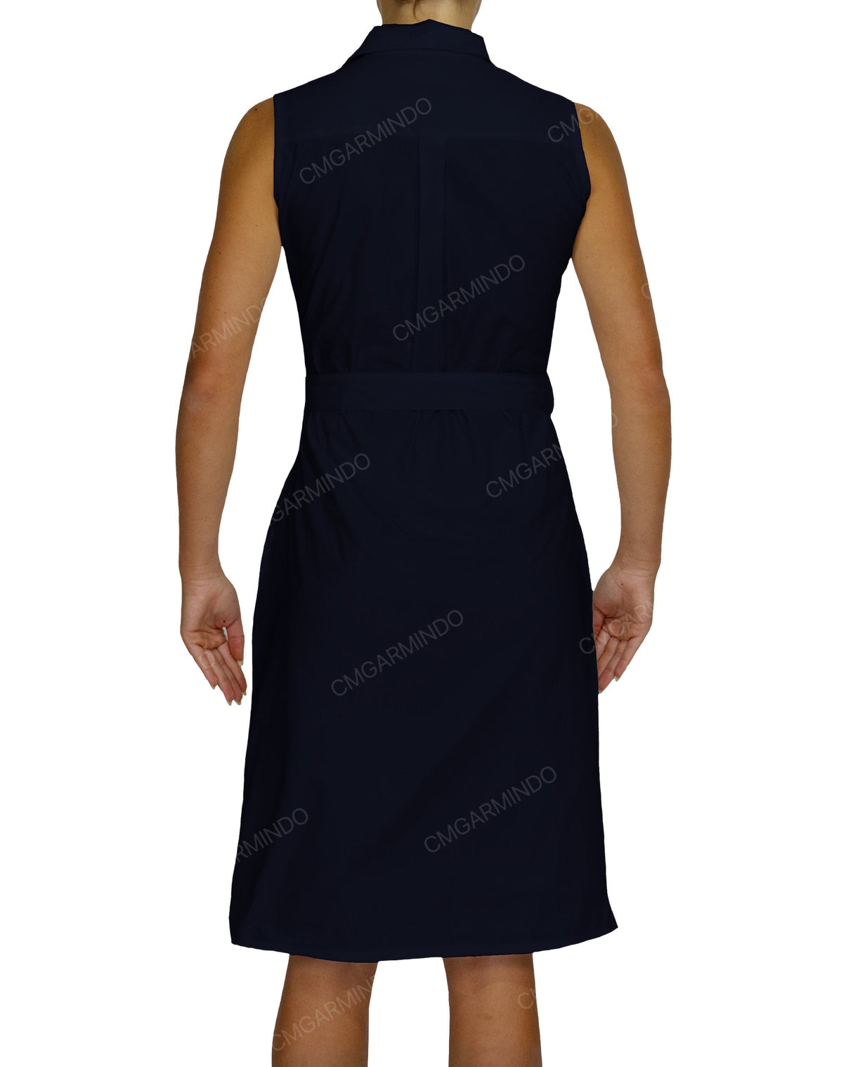 Sleeveless Shirt Dress