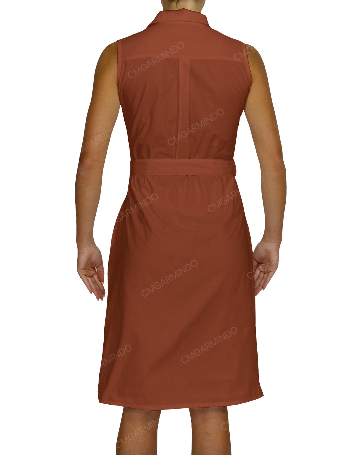 Sleeveless Shirt Dress