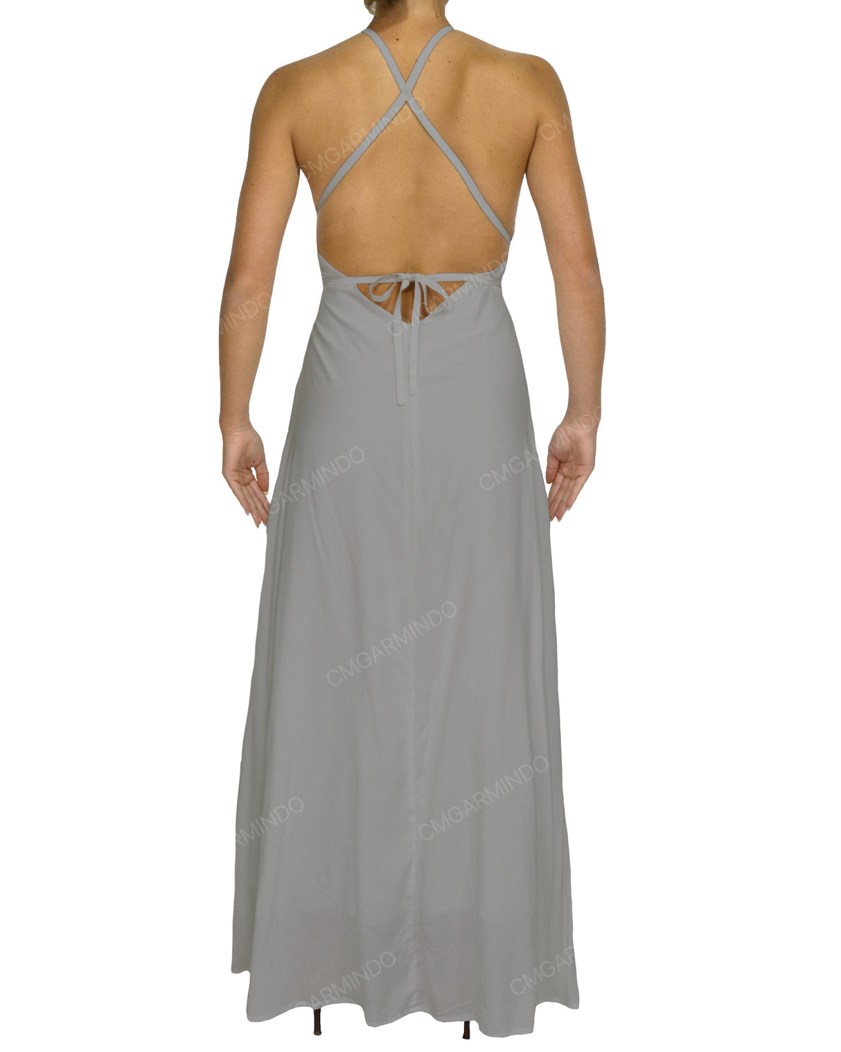 Halter Tie Asymmetrical Maxi Dress