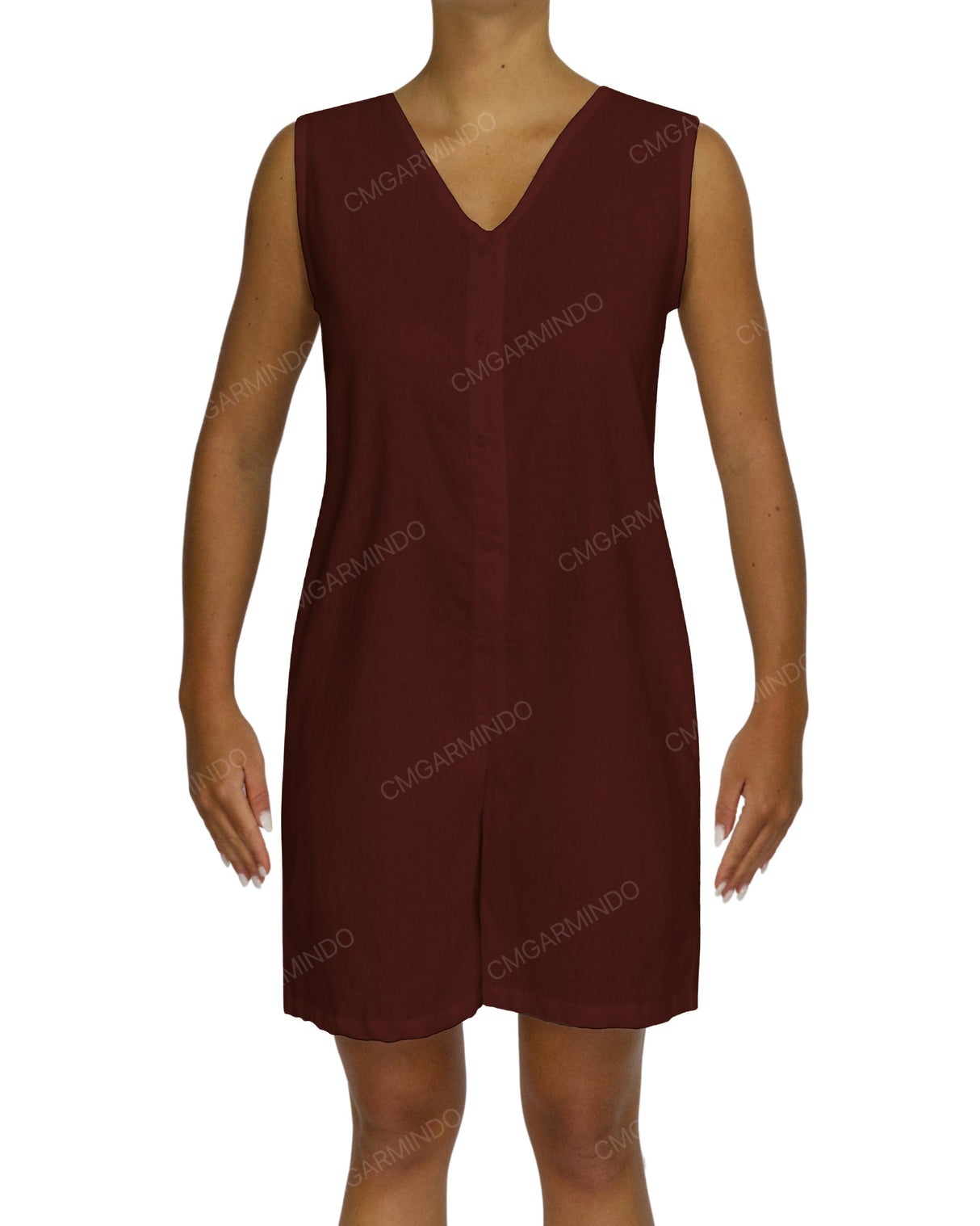 Sleeveless Button Up Mini Romper