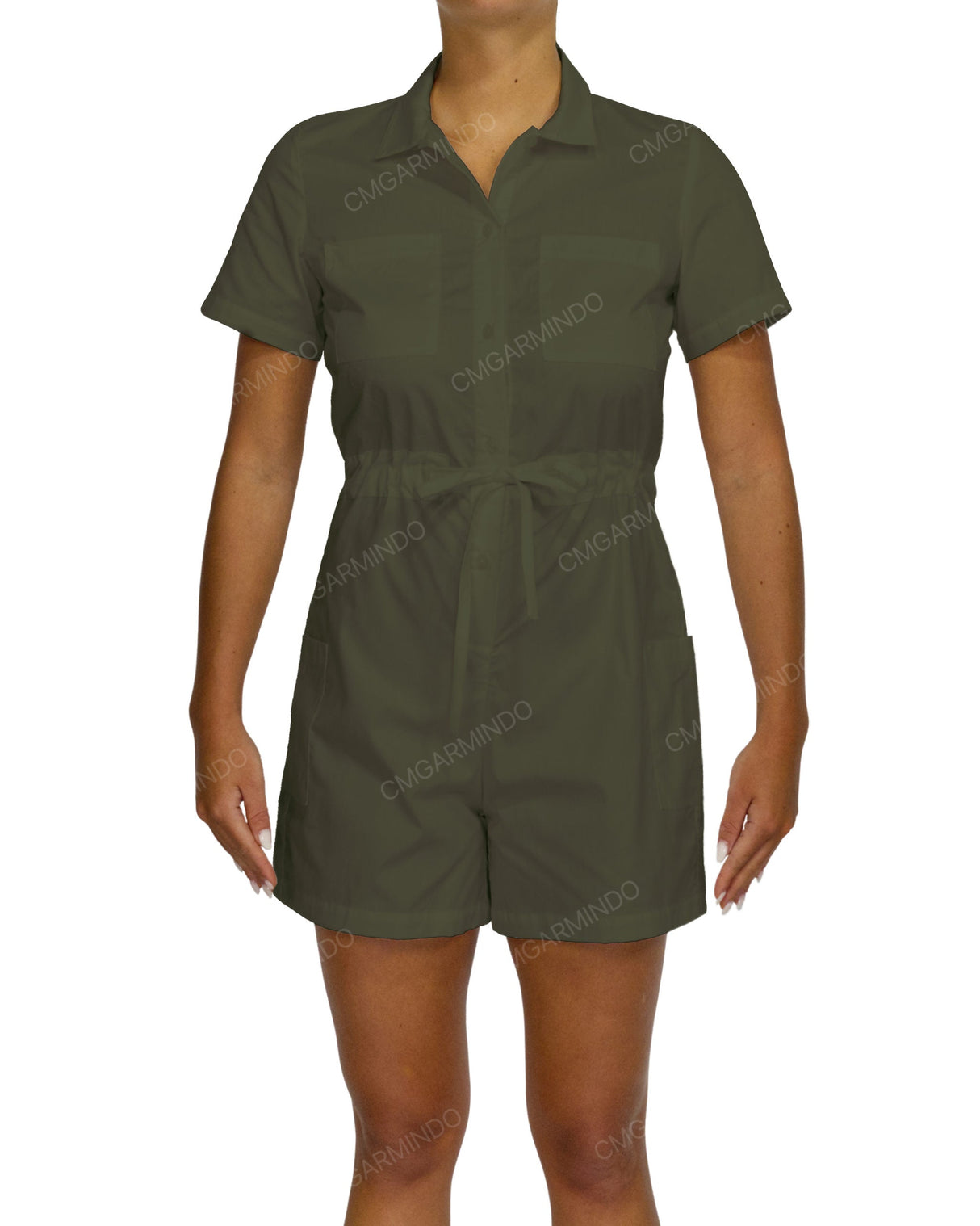 Short Sleeve Mini Playsuit