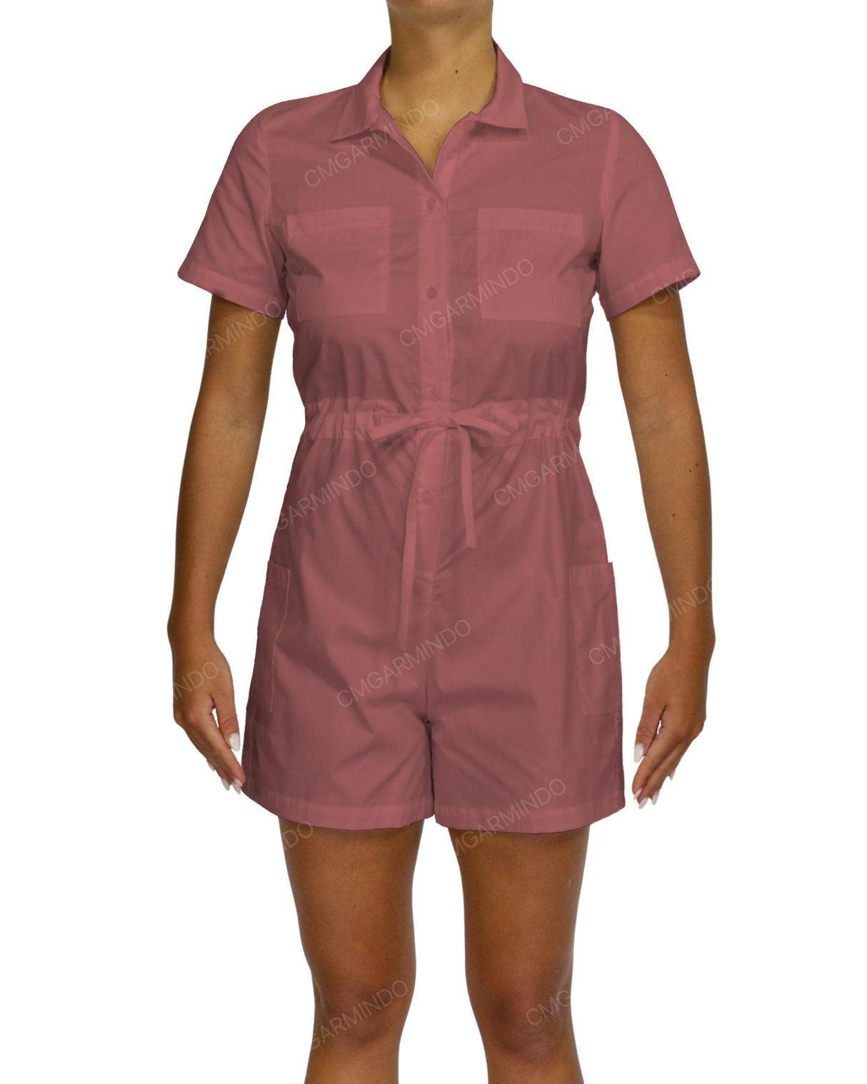Short Sleeve Mini Playsuit