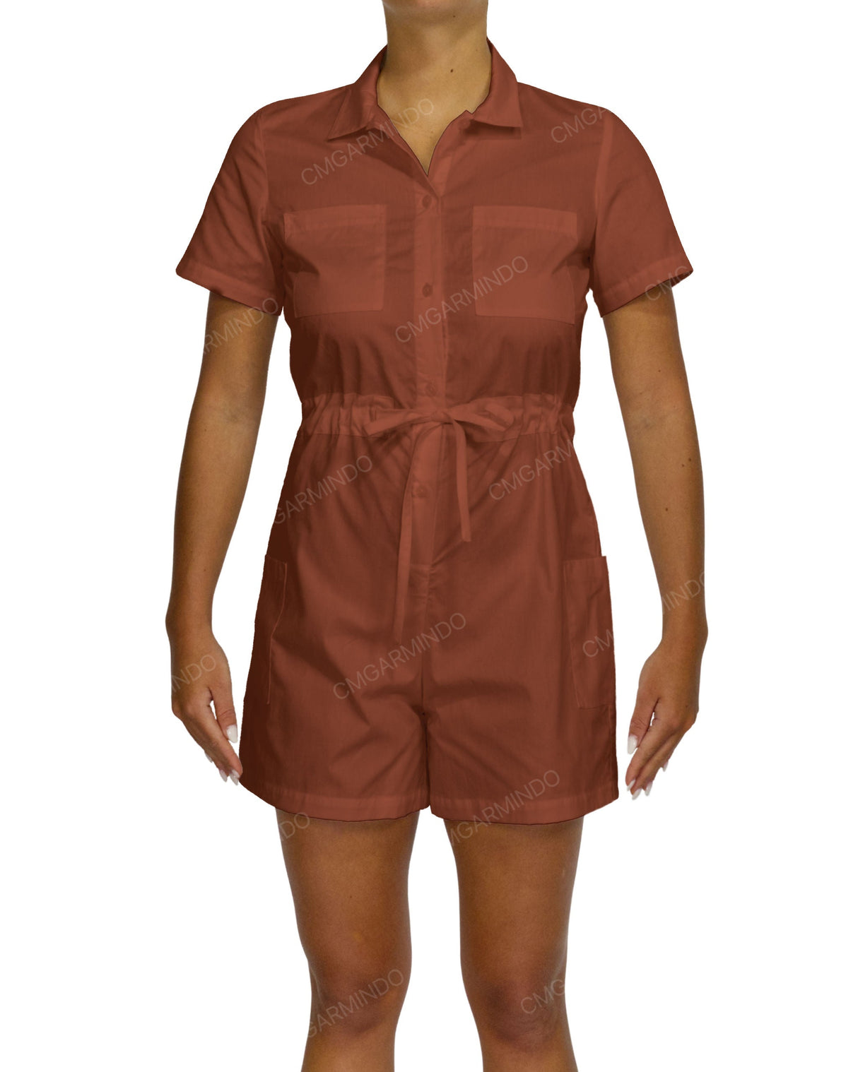 Short Sleeve Mini Playsuit