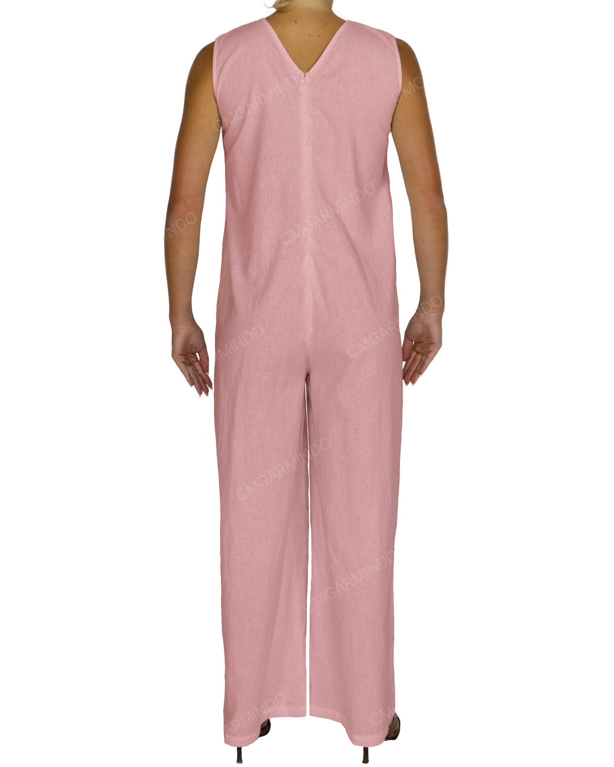 Sleeveless V-Neck Jumpsuit