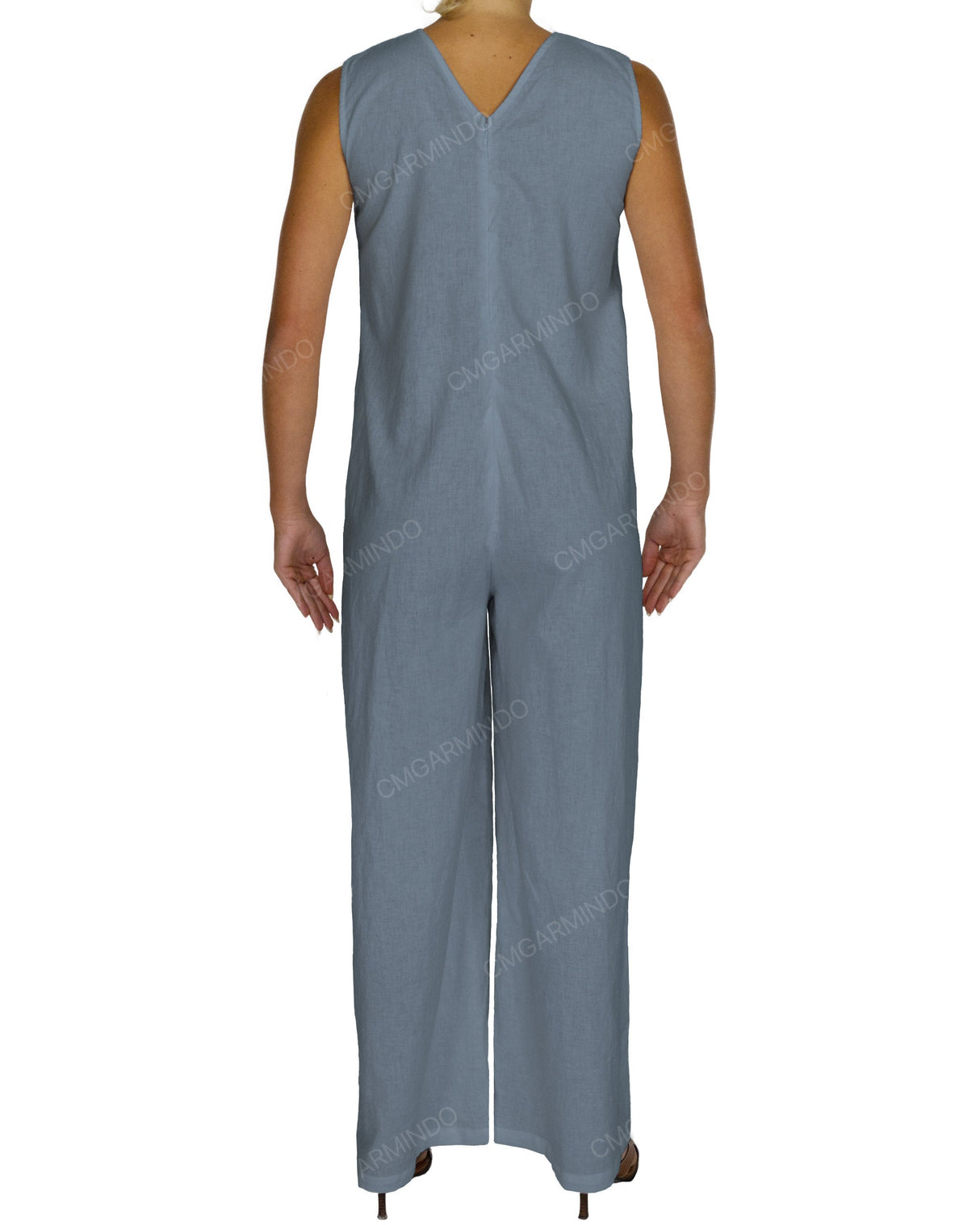 Sleeveless V-Neck Jumpsuit