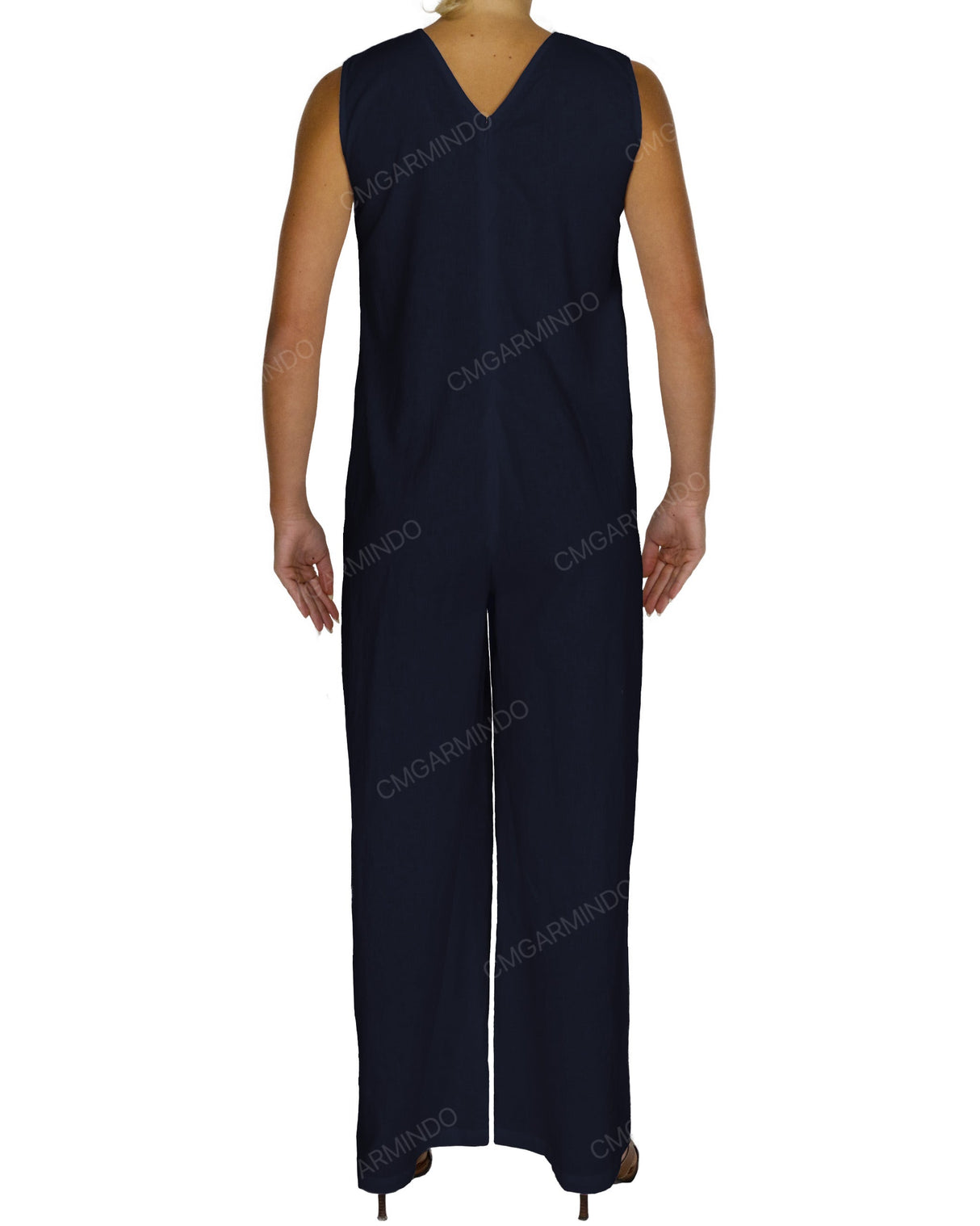 Sleeveless V-Neck Jumpsuit